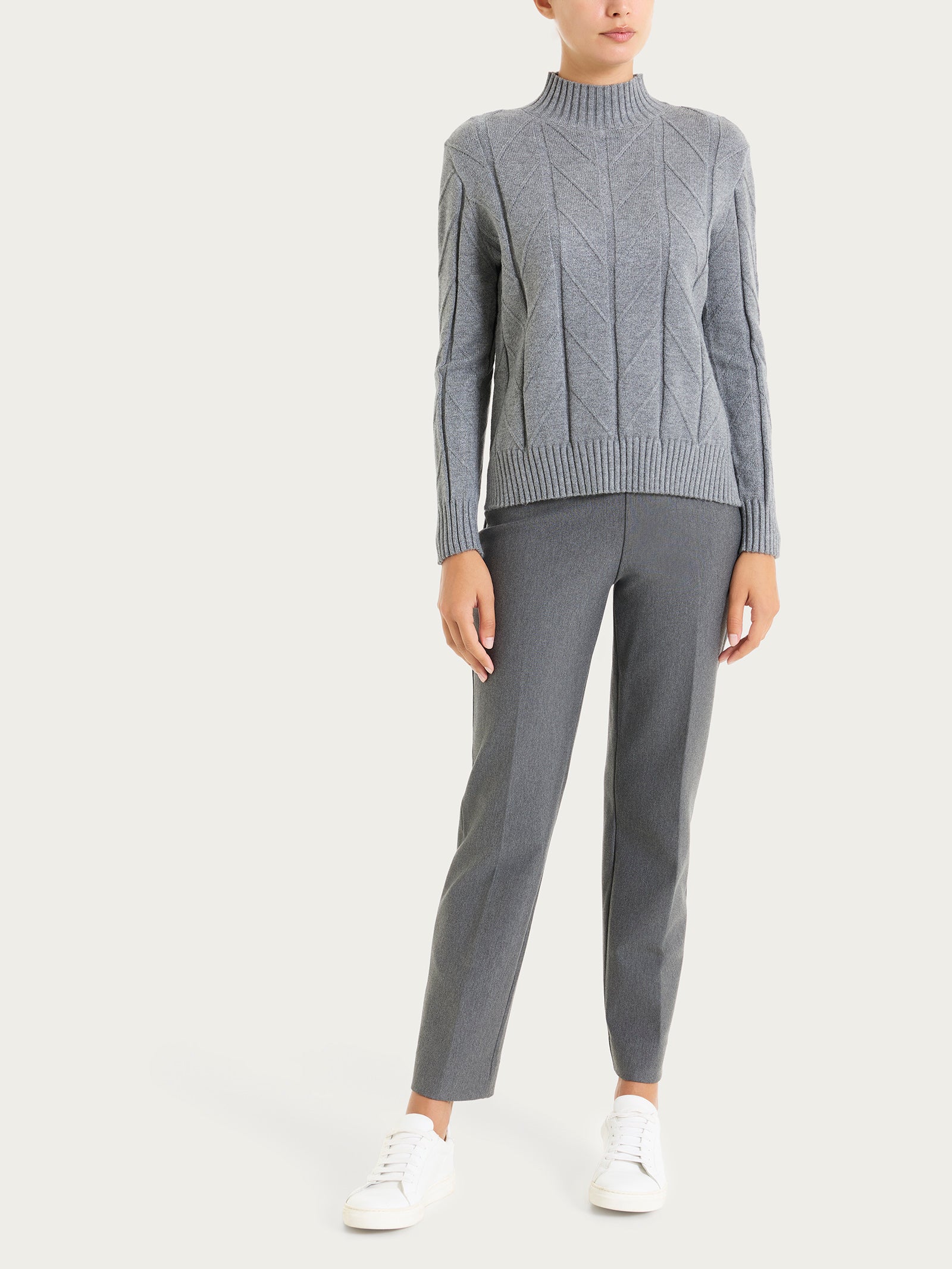 Ragno Super Soft lupetto punto spiga Ferro Mel. boxy