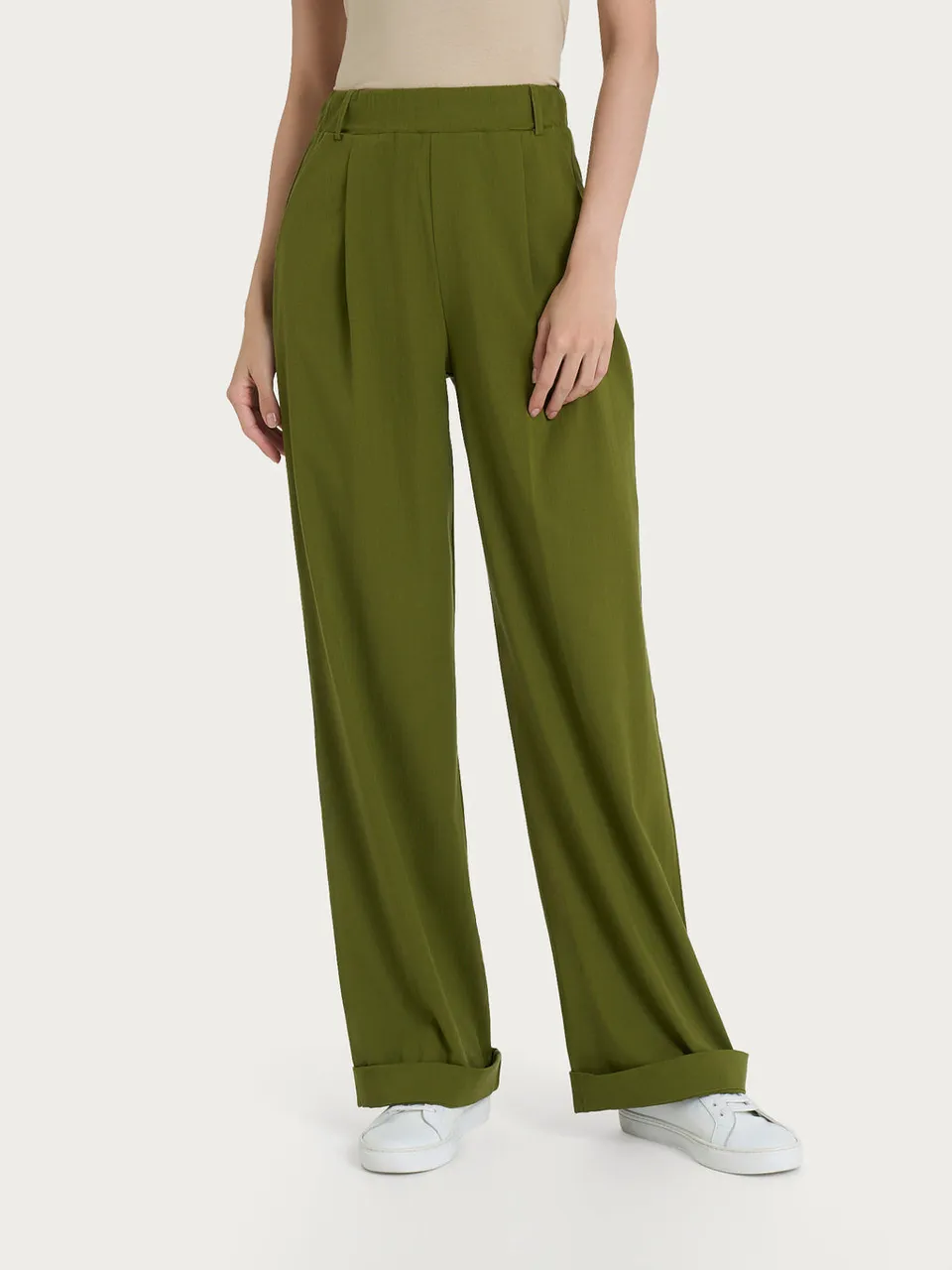 Ragno Super Natural Wide Pants pantalone Sphagnum tencel