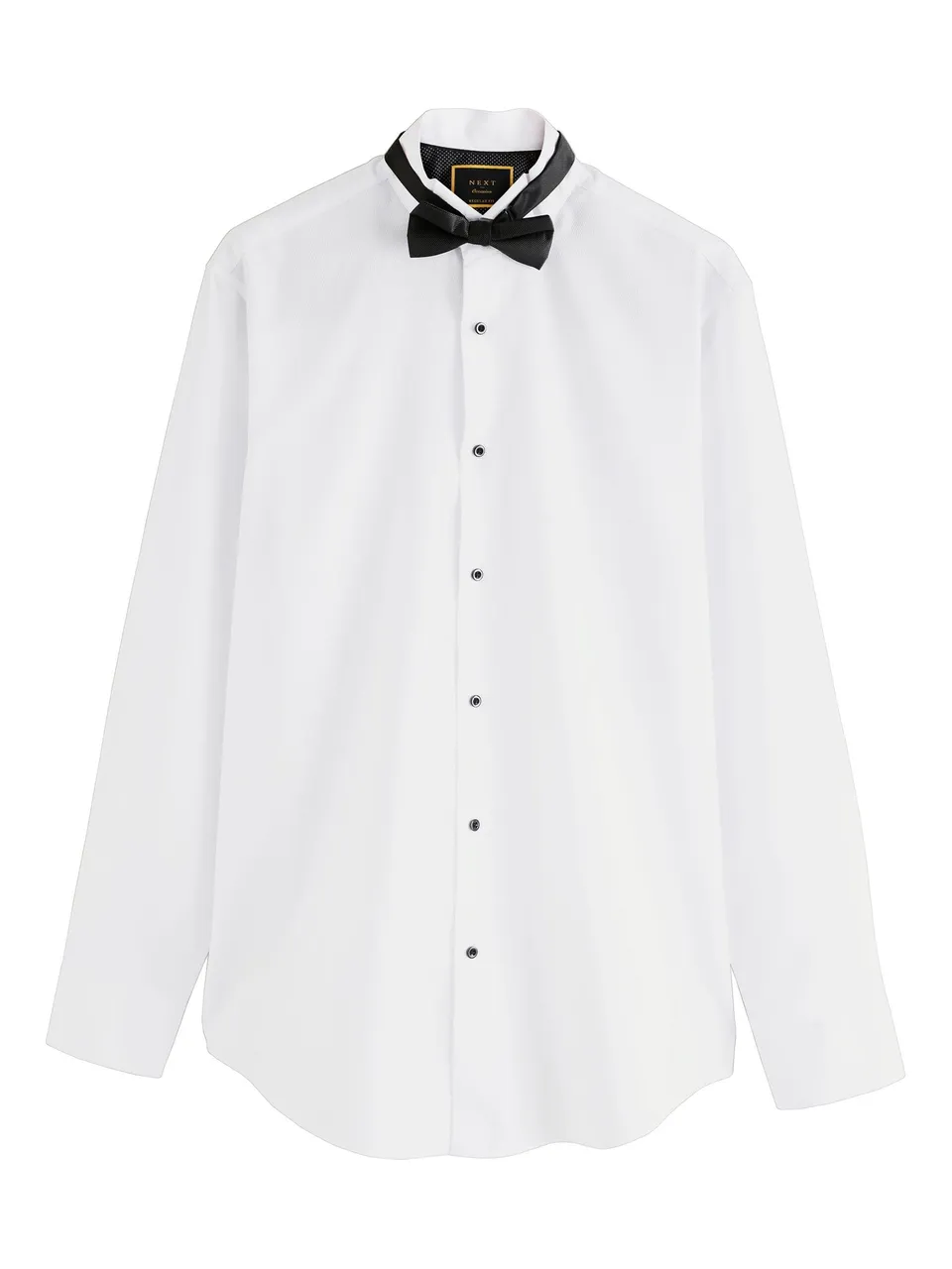 Next Camicia con Polsino Singolo camicia uomo regular con papillon