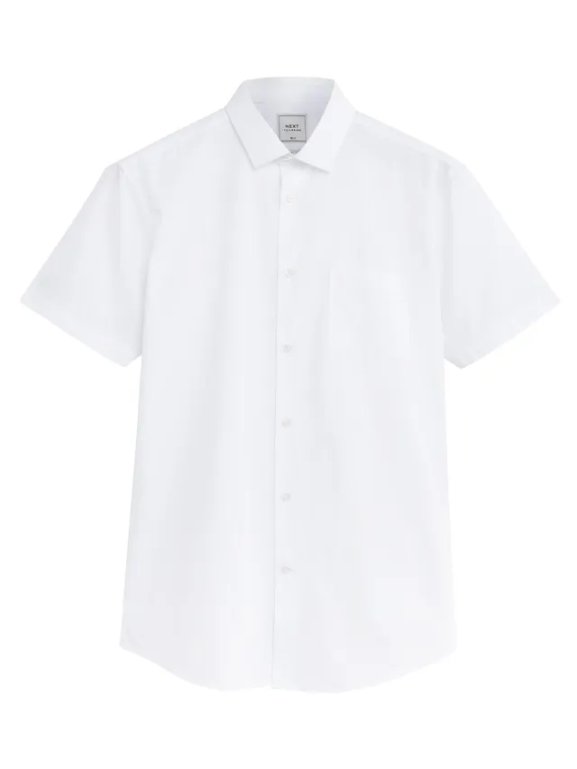 Next Camicia Elegante Uomo Slim Maniche Corte