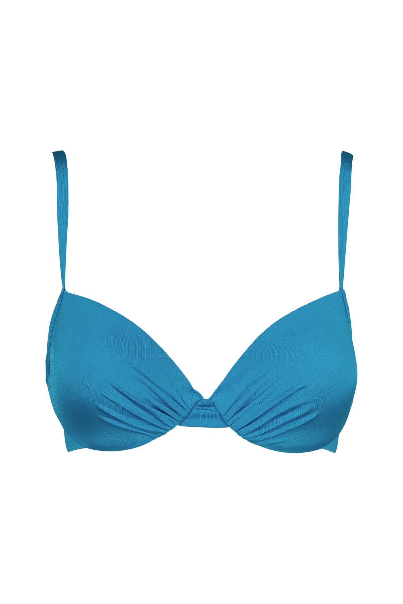 Goldenpoint top bikini imbottito ferretto lucido tinta unita