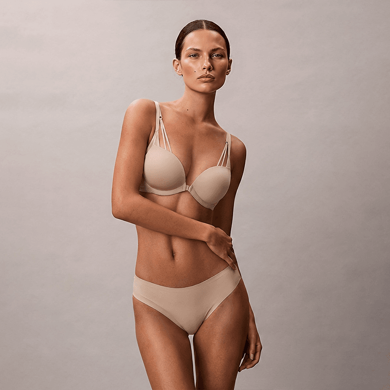 Maria Grazia Severi Ilenia reggiseno push-up chiusura davanti beige
