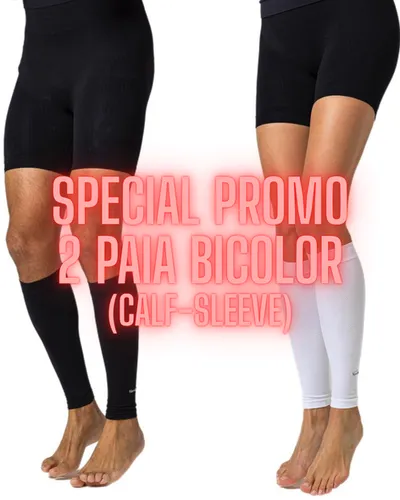 SlimCell.PRO Bipack Calf Sleeves polpaccere bianco+nero