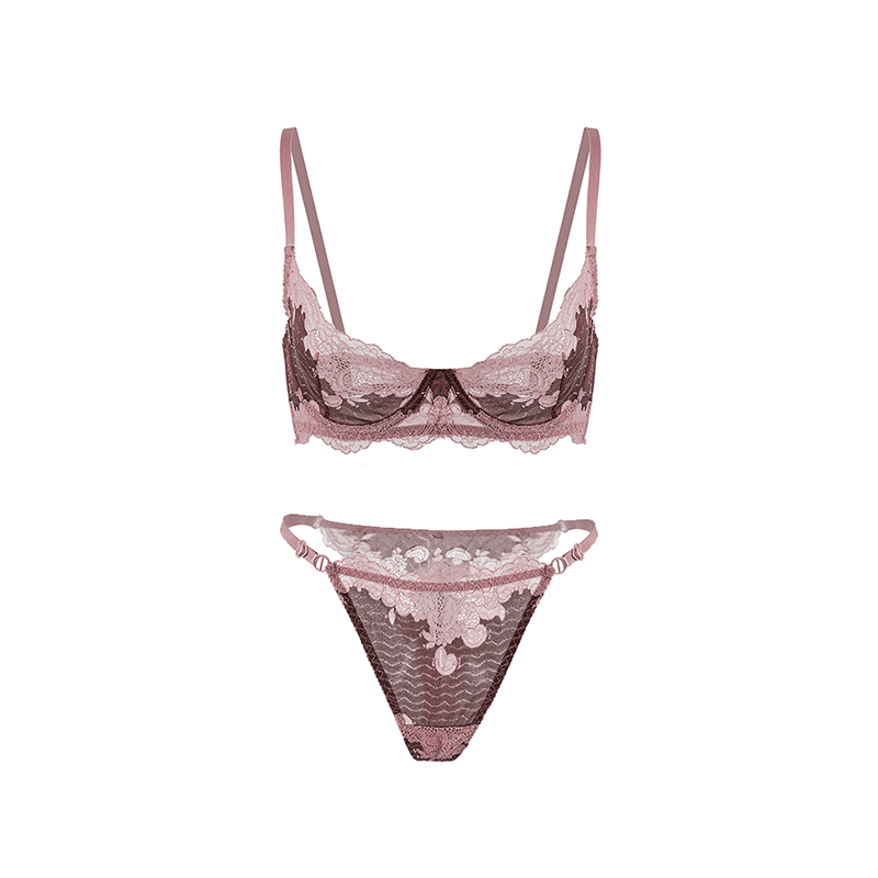 Maria Grazia Severi Floral Lace set pizzo viola
