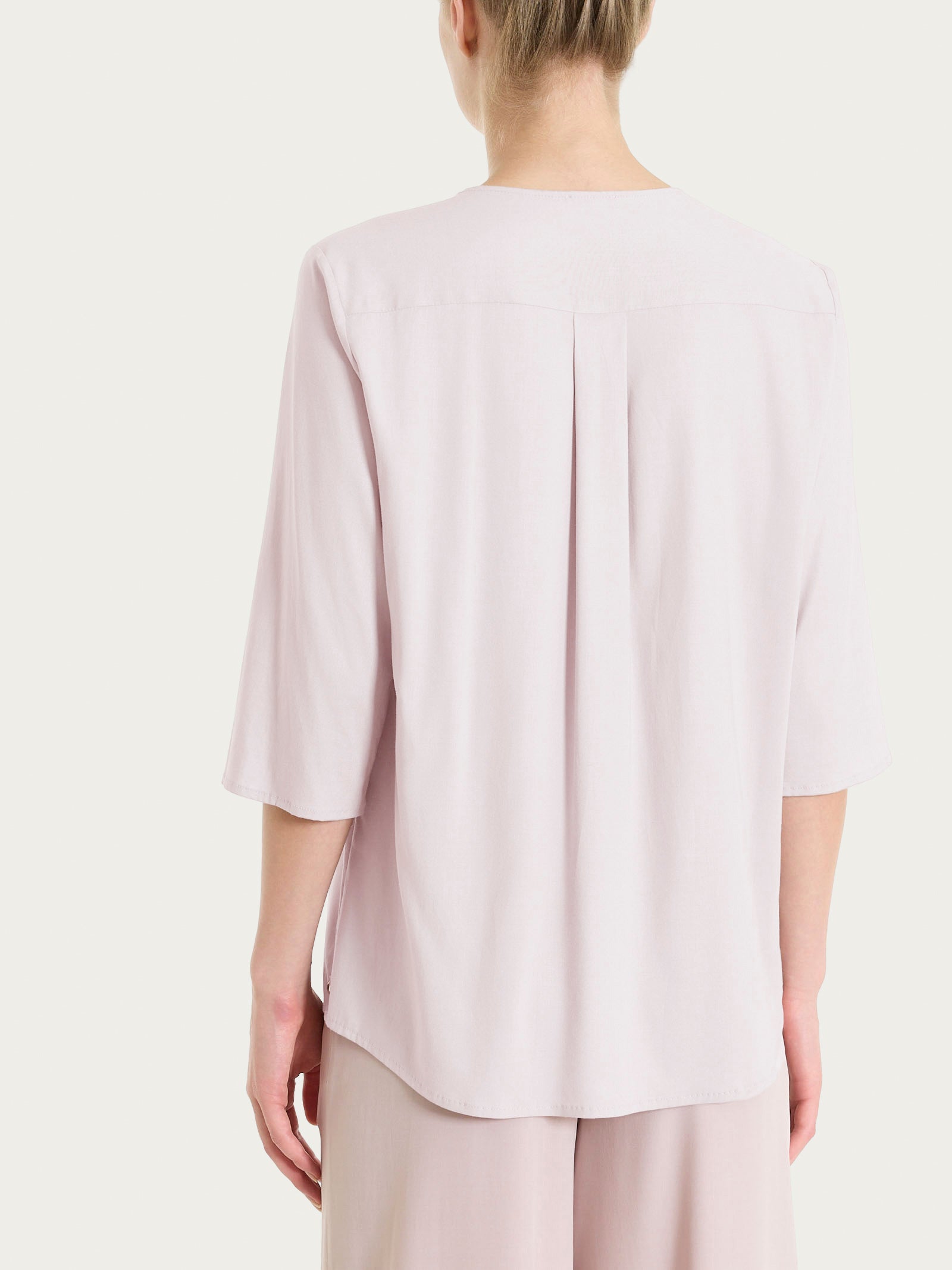 Ragno Voile Stretch blusa scollo a V lilla