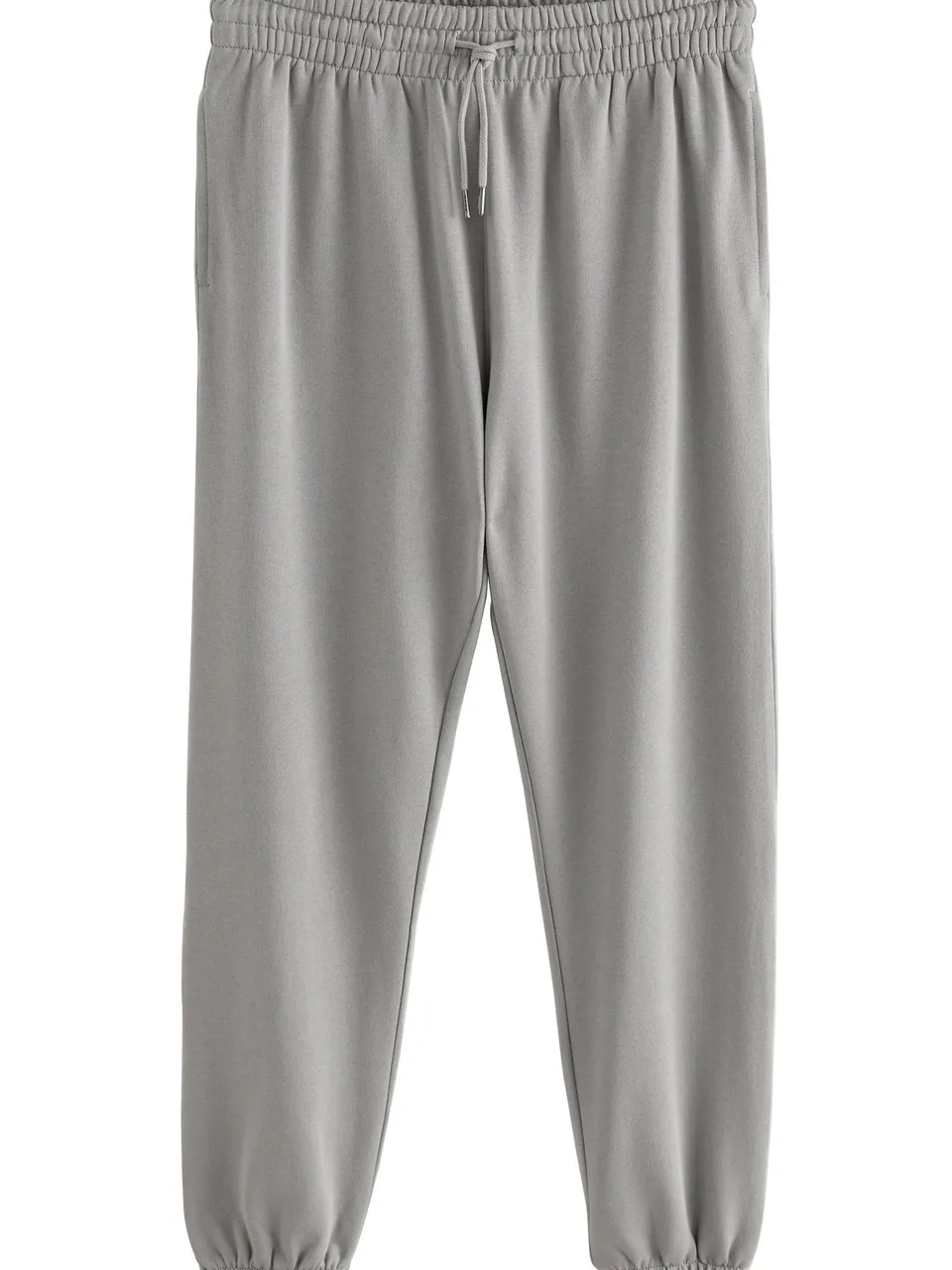 Next Pantaloni Jogging Uomo Felpa Pale Grey Elastico Caviglia