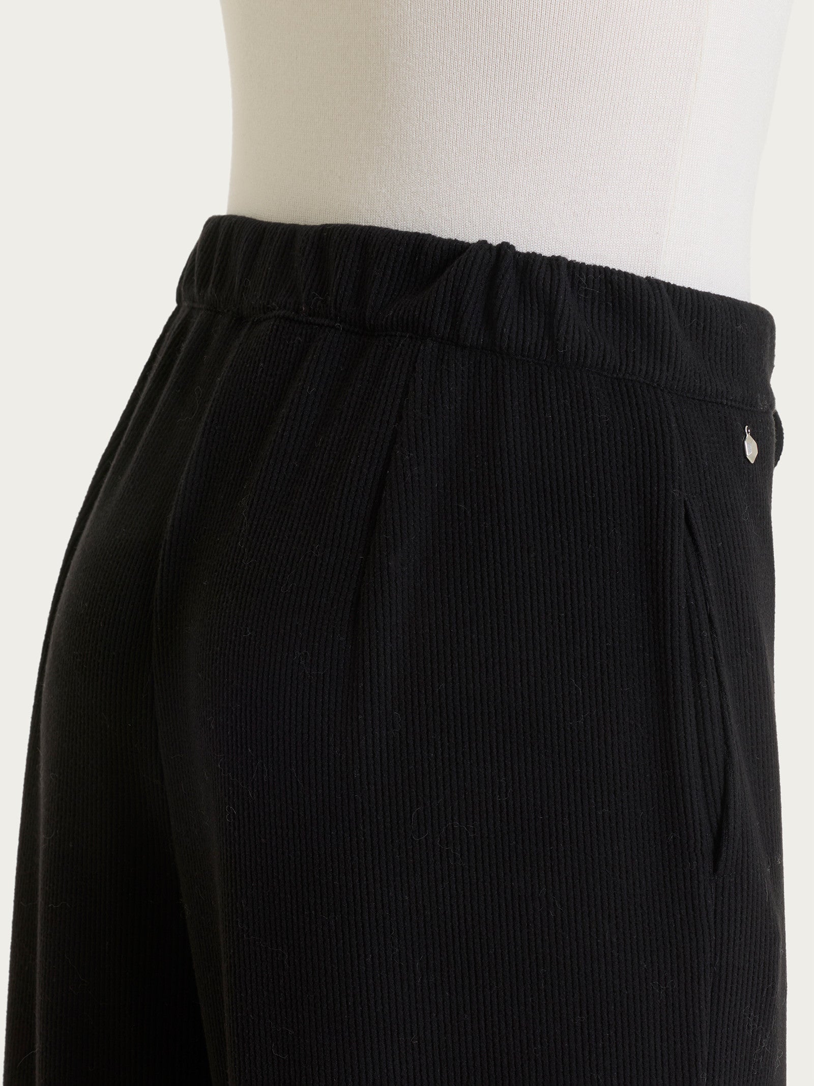 Ragno Compact Pantalone Jogger Nero con Tasche Elasticizzato