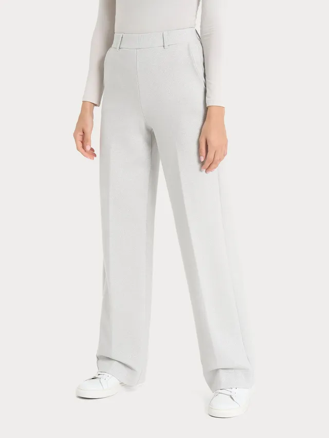 Ragno Eco Jacquard Pantalone Wide Leg Champignon