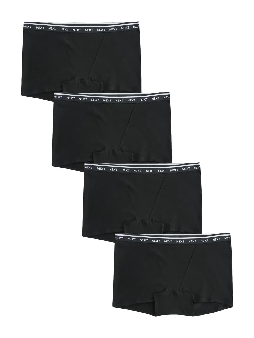 Next boxer donna slip logo neri 4 pezzi taglia 38