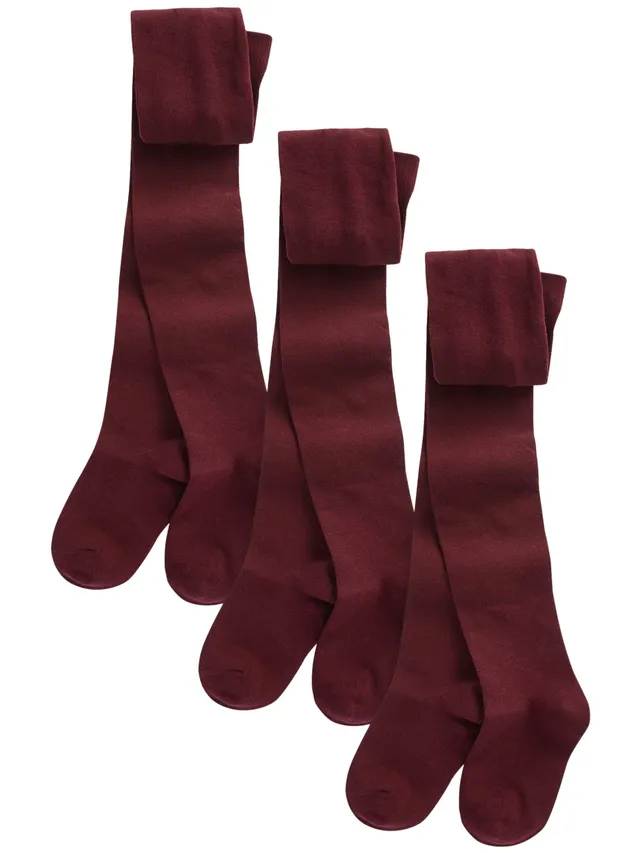 Geo Next collant bambina cotone bordeaux 3 paia 134-140