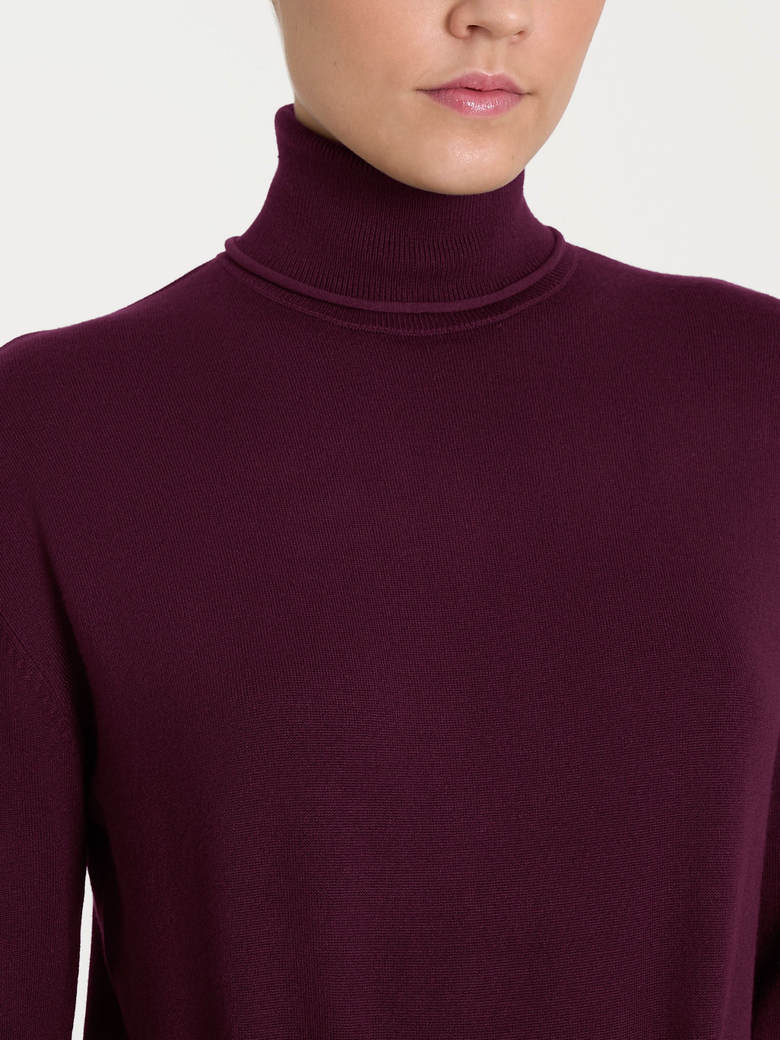 Ragno Four Seasons Maglia Dolcevita Asimmetrico viola