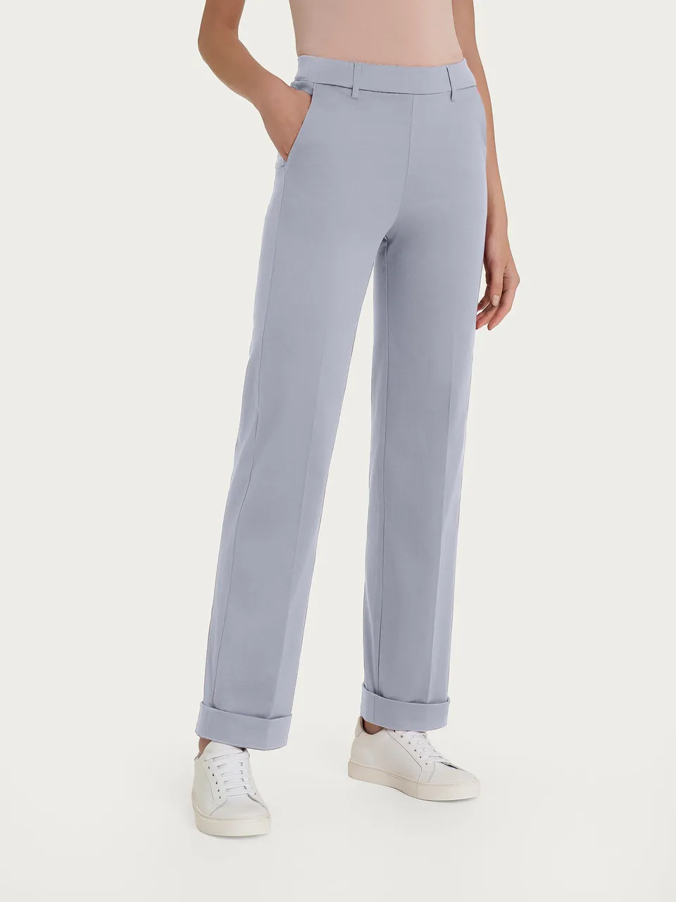 Ragno Satin Power Pantalone Dritto Ultimate Gray cotone