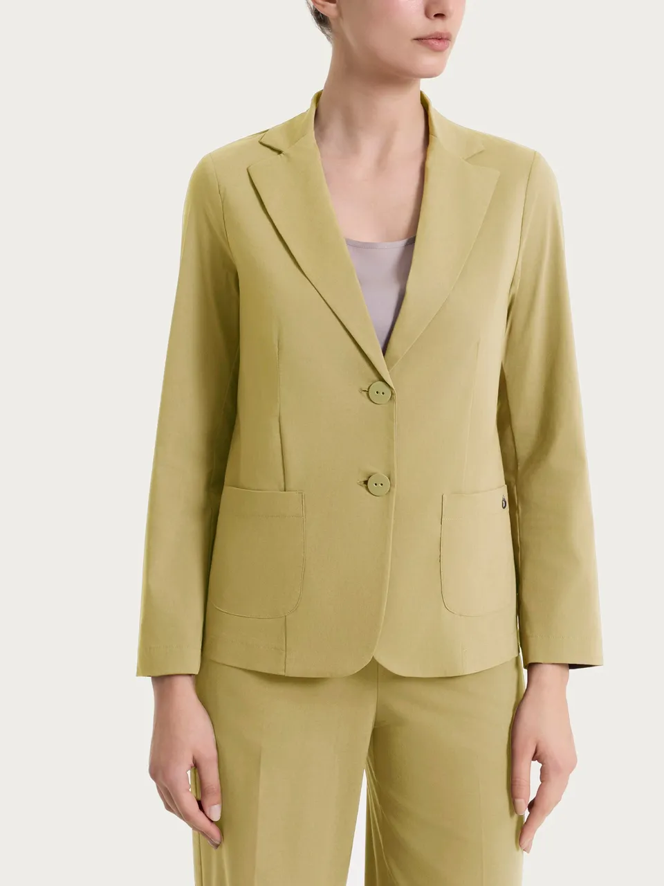 Ragno Super Fresh blazer donna due bottoni khaki leggero