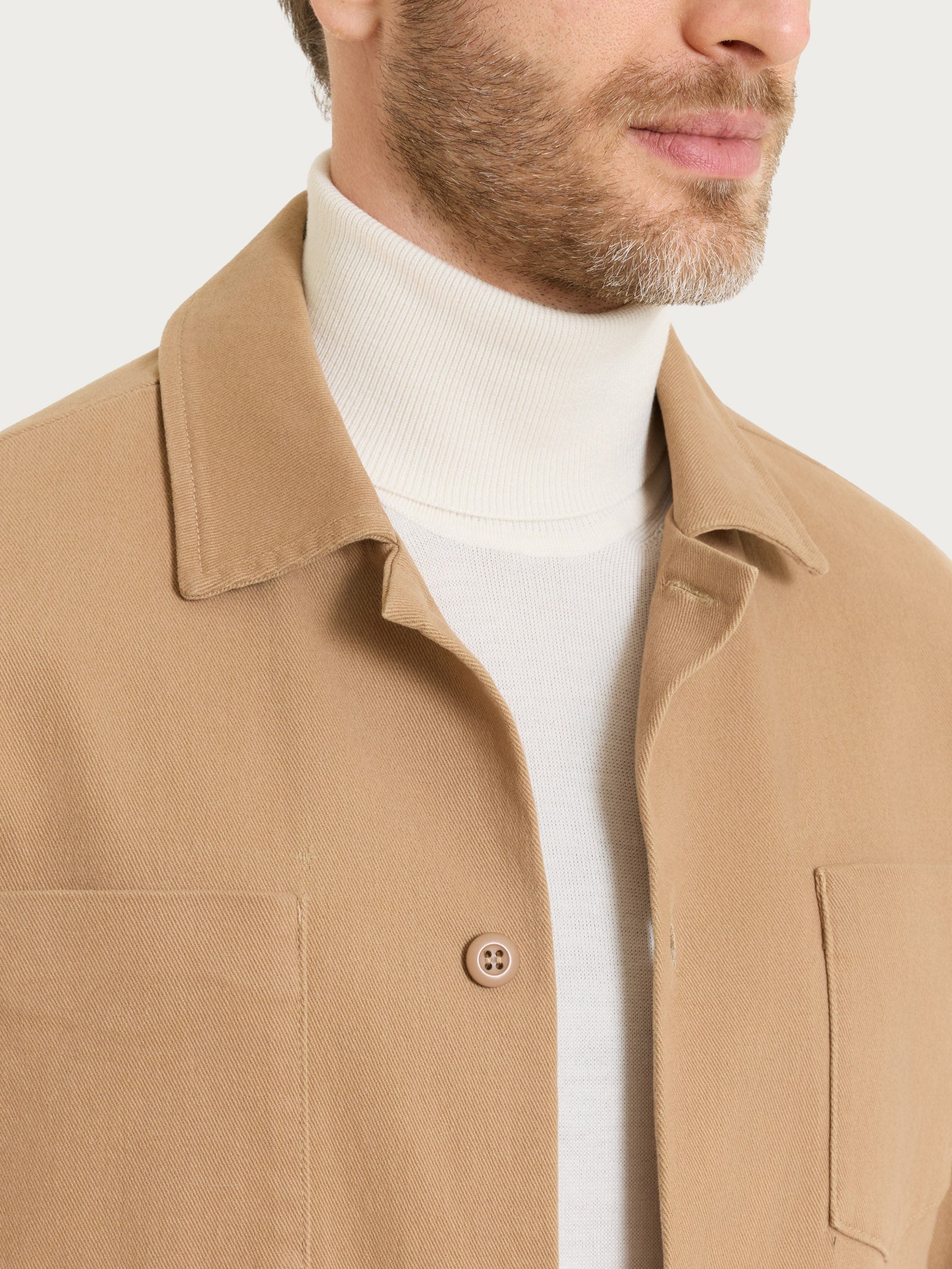 Ragno Shacket Raw Twill Cotone Tiger's Eye uomo