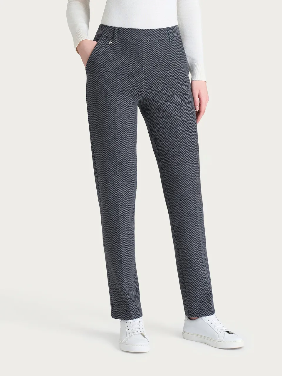 Ragno Compact Pantalone Dritto Oscuro Mel Eco Jacquard