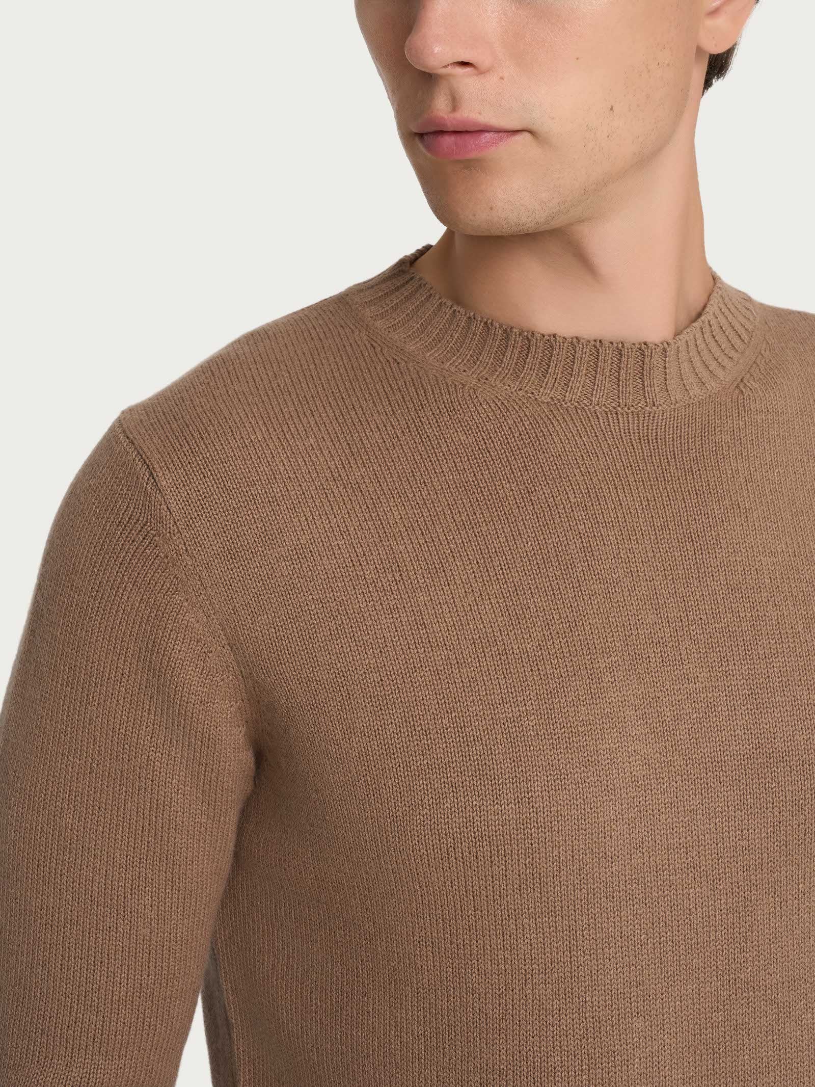 Ragno Nice Wool Pull Girocollo Uomo Grigio Cotone