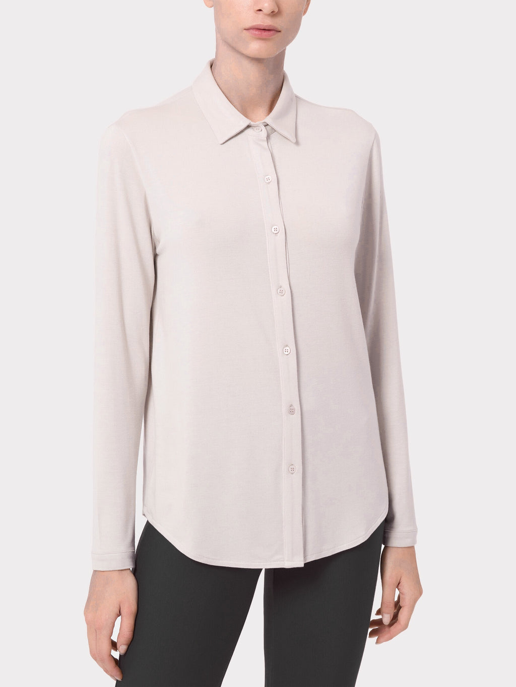 Ragno Viscosa Summer Camicia Champignon manica lunga