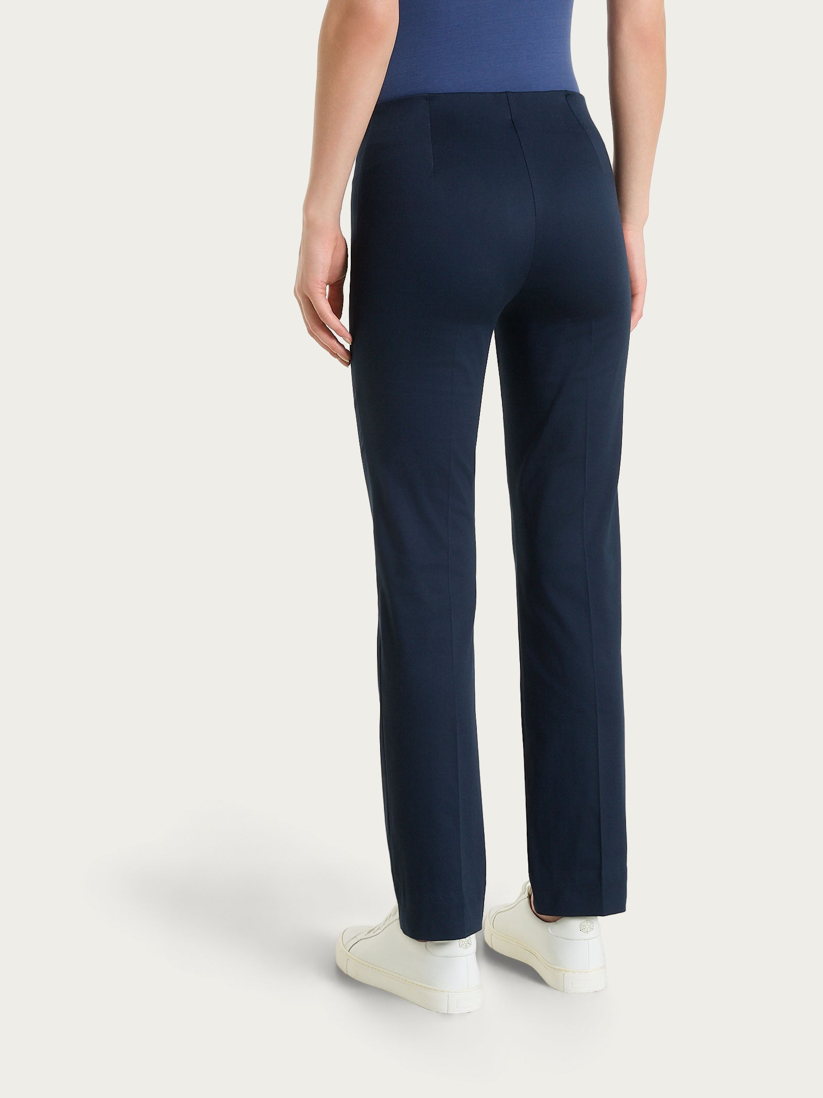 Ragno Satin Power Pantalone capri dritto Bleu cotone