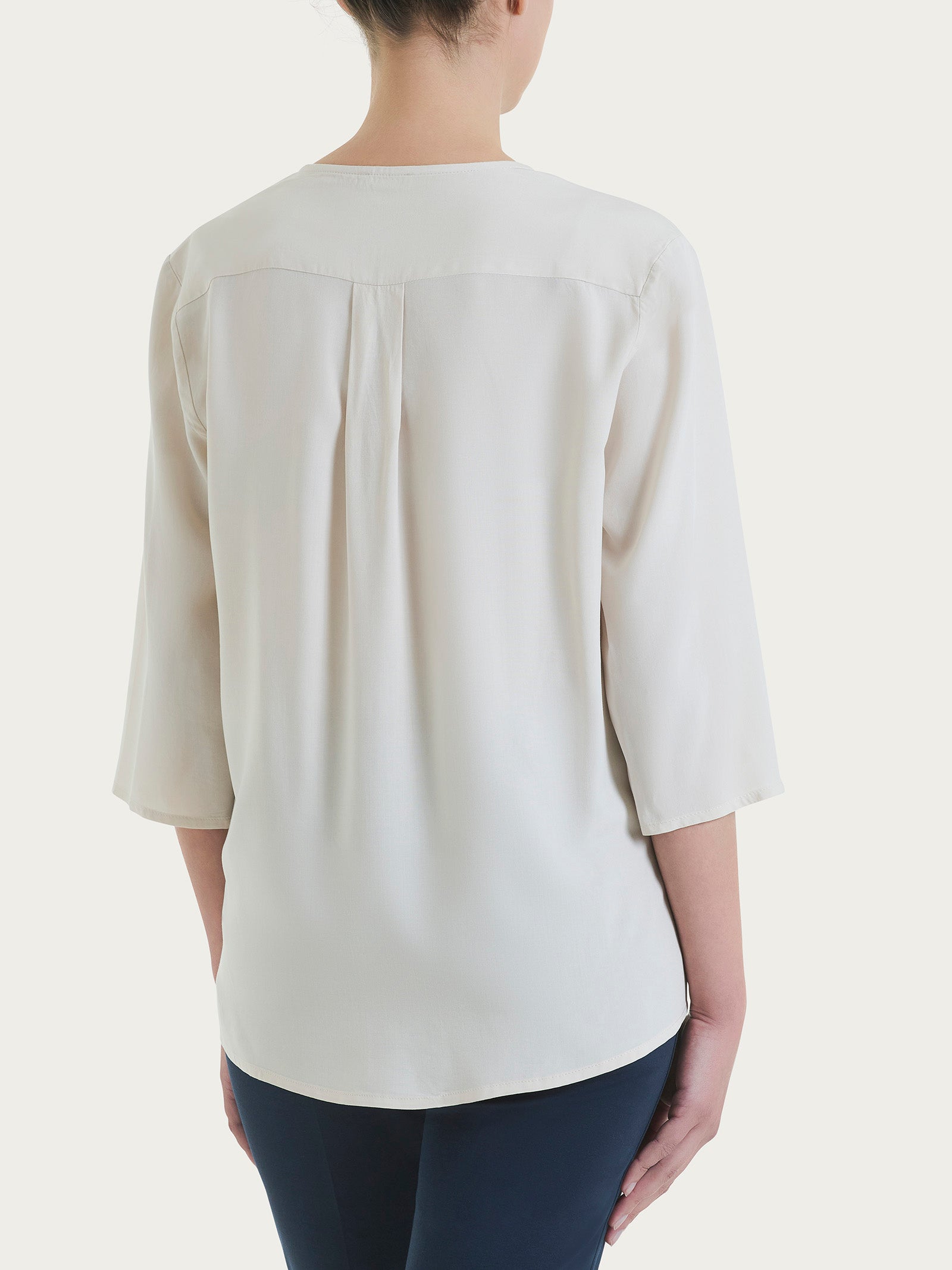 Ragno EcoSeta Blusa Scollo V Manica 3/4 Champignon