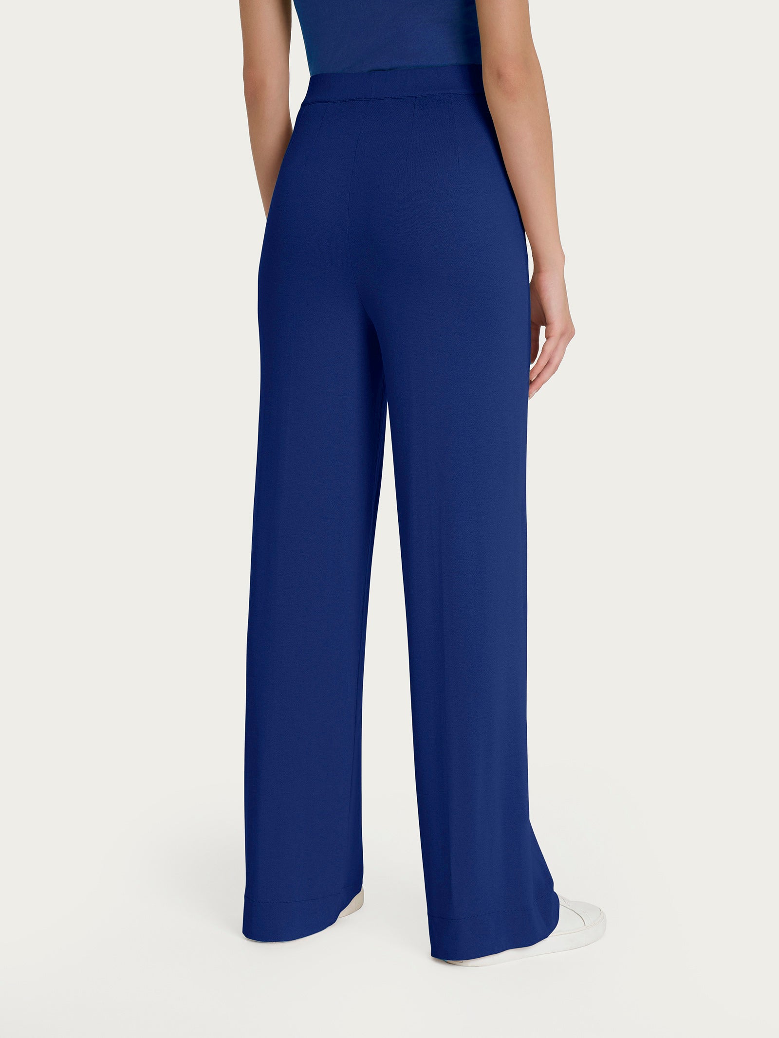 Ragno Crepe Pantalone Palazzo Donna Blu Tasche