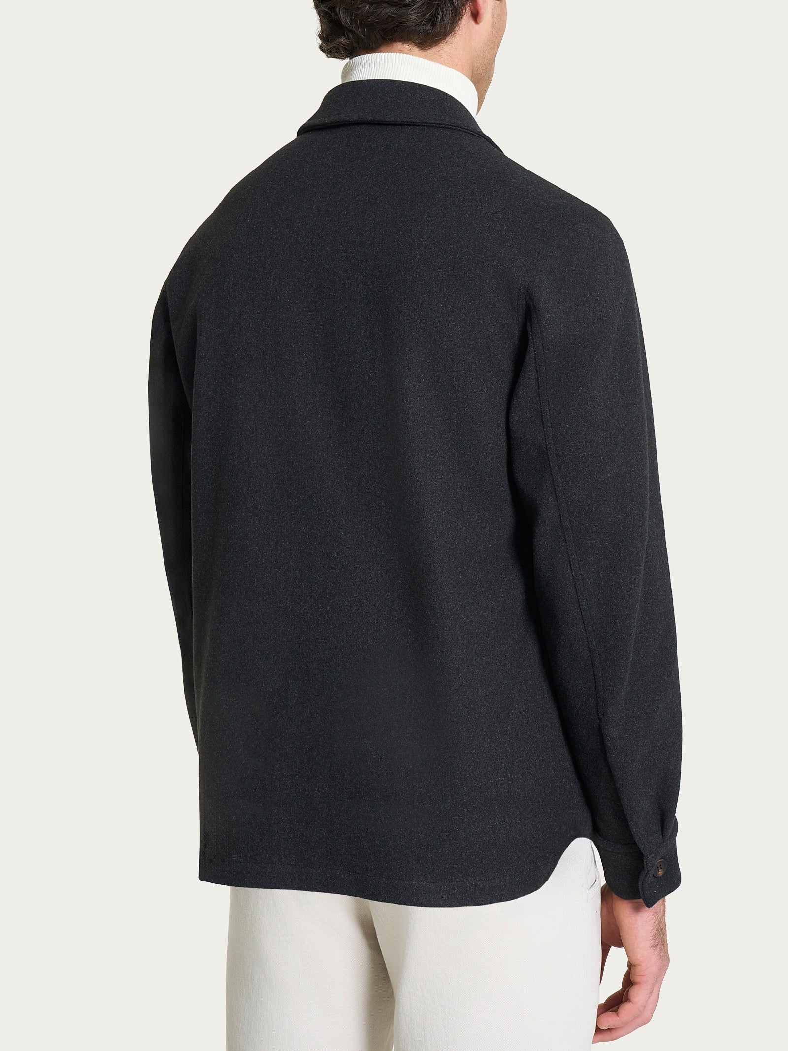 Ragno Vegan Wool Shacket giacca uomo Oscuro Mel calda