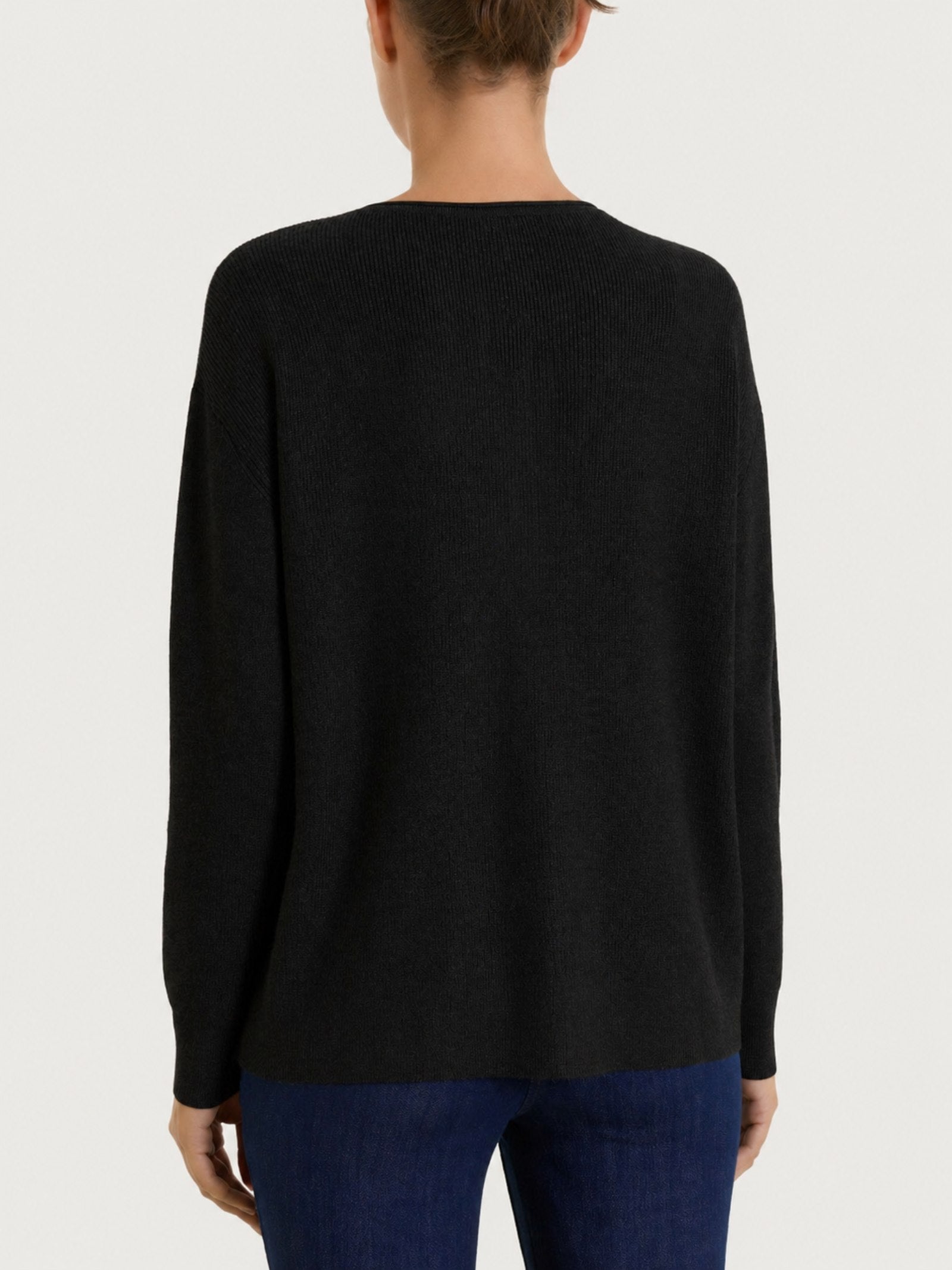 Ragno Four Seasons Cardigan punto perla Nero
