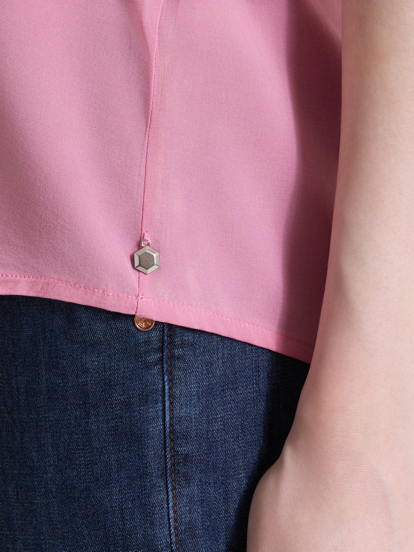 Ragno Voile Stretch blusa scollo V Cashmere Rose viscosa