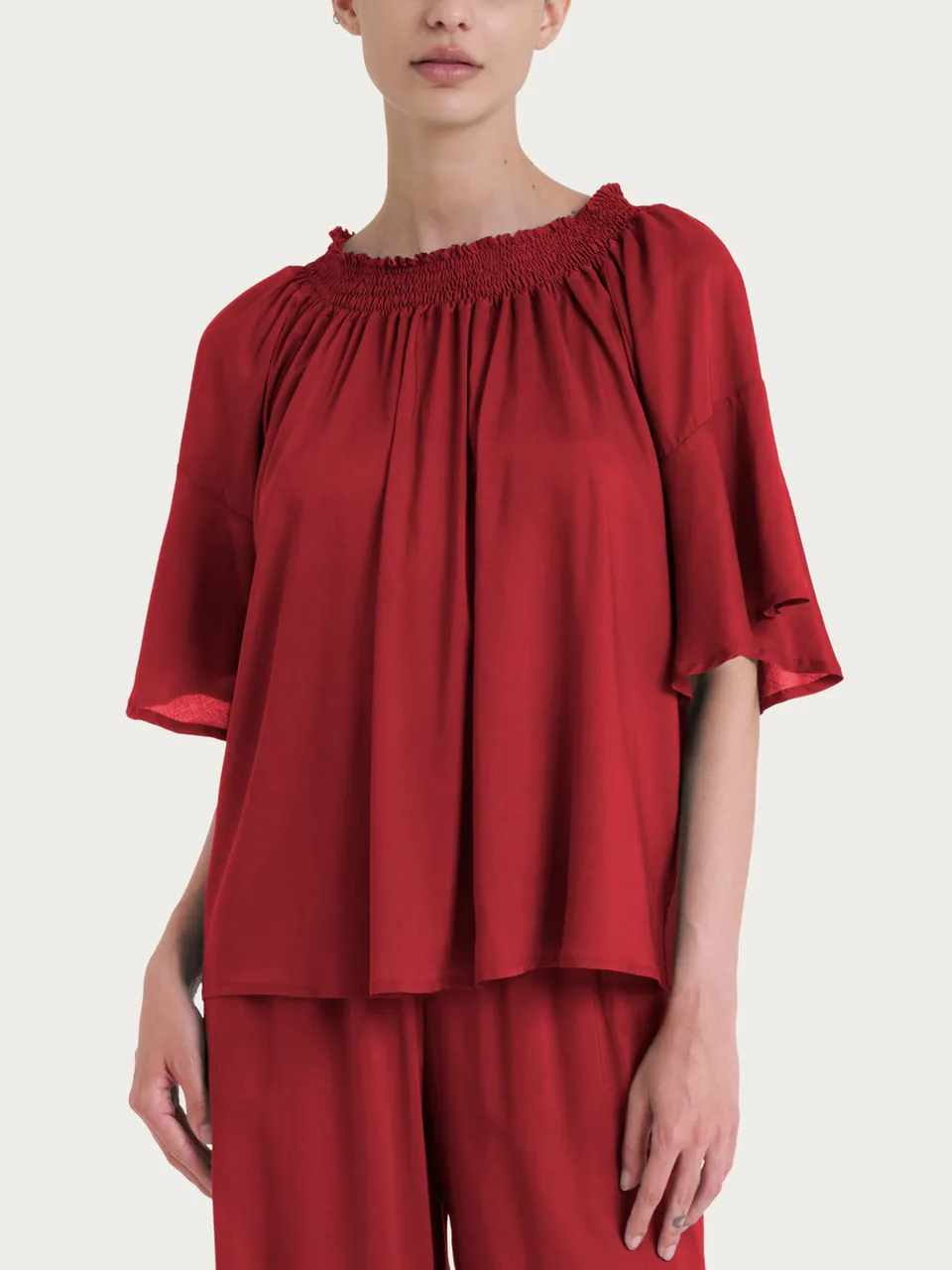 Ragno EcoSeta T-shirt ecoseta arricciata Brandy Snifter