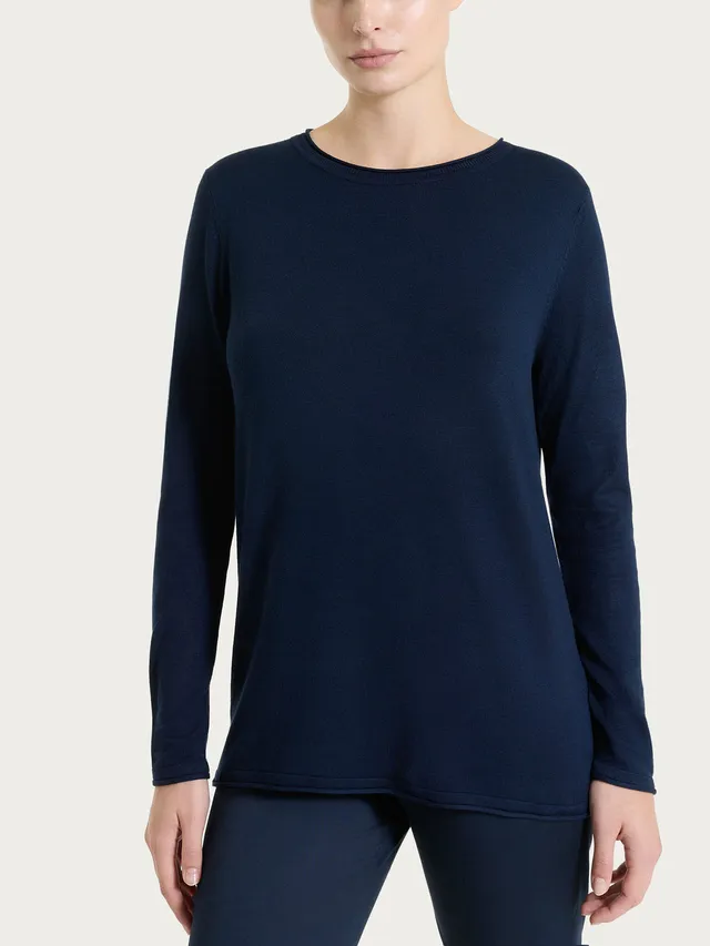 Ragno Summertime Maglione Girocollo Manica Lunga Bleu