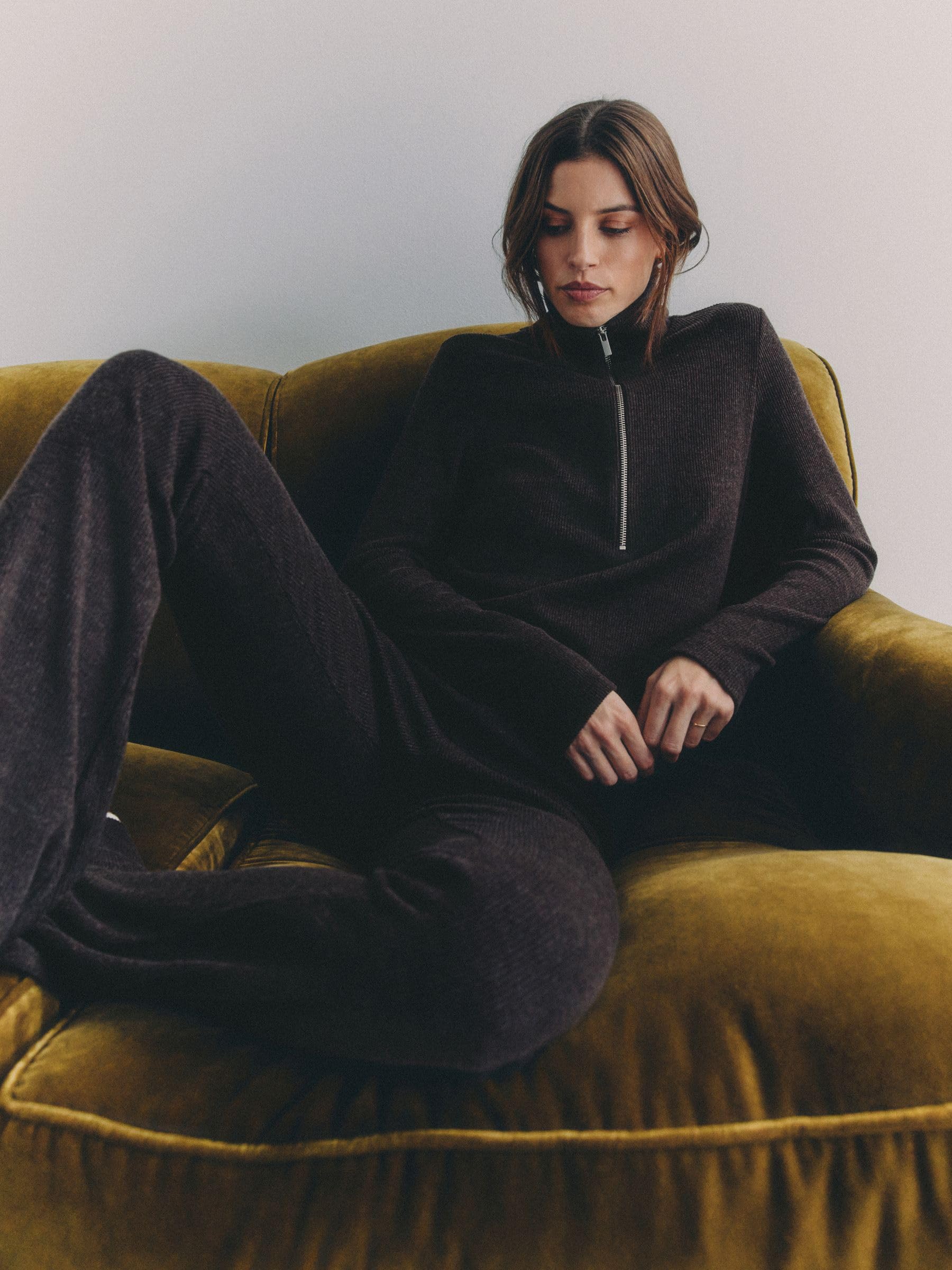 Geo Next The Set maglione collo alto donna 2 pezzi coste zip