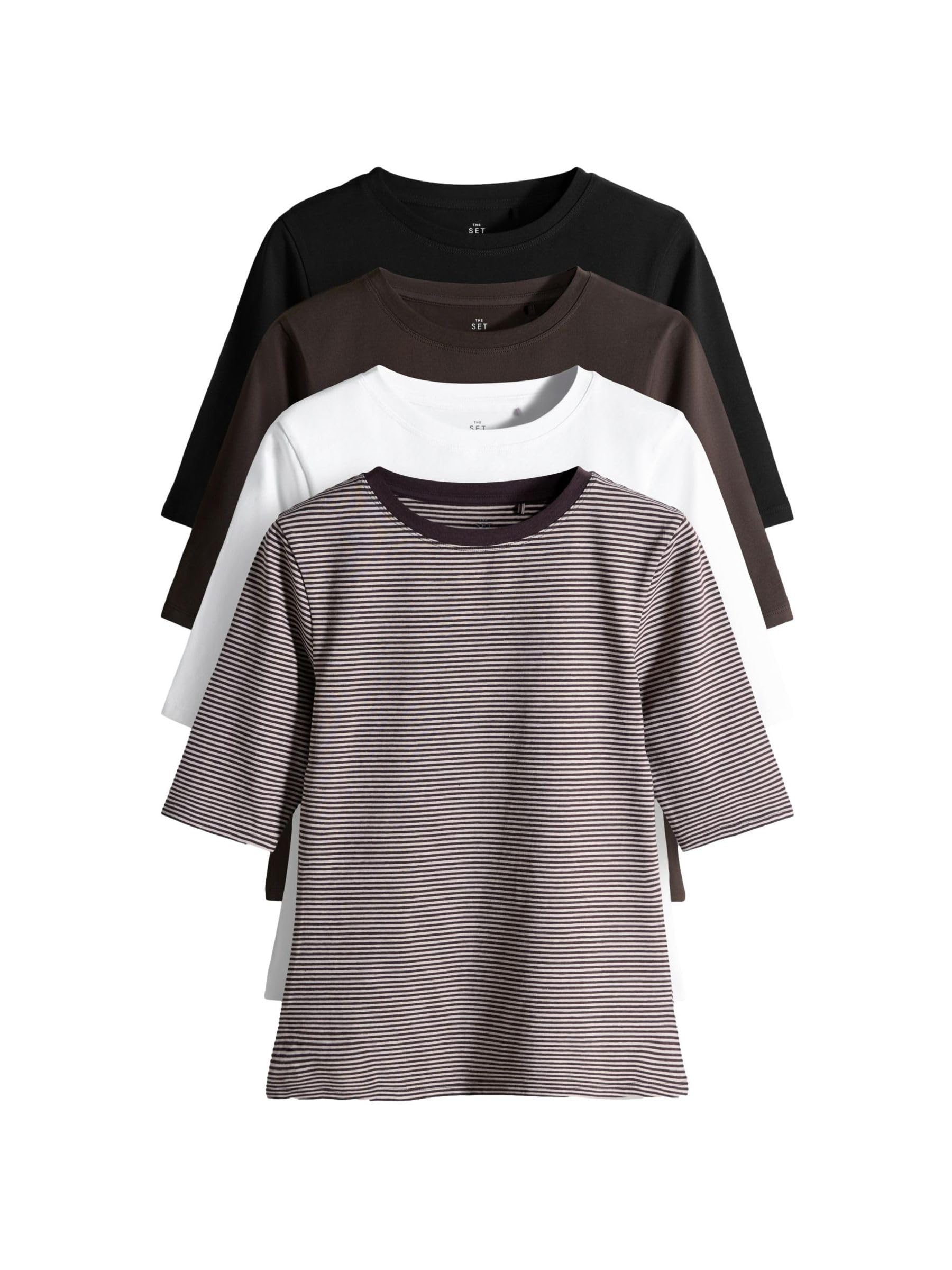 Next The Set t-shirt donna girocollo 4 pezzi mezza manica