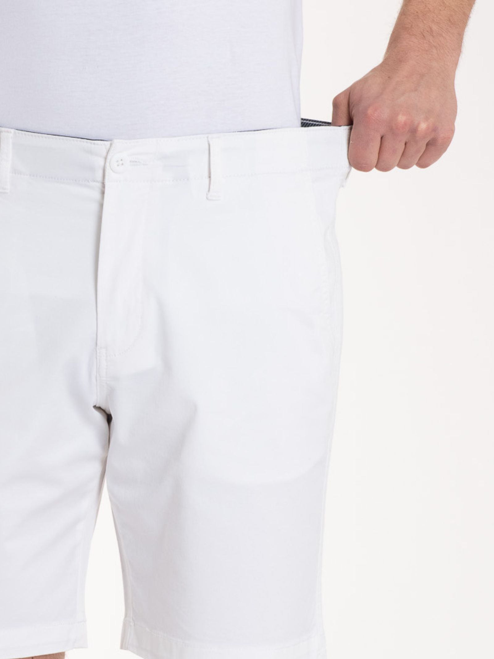 Ragno Bermuda Uomo Summer Twill Cotone Bianco