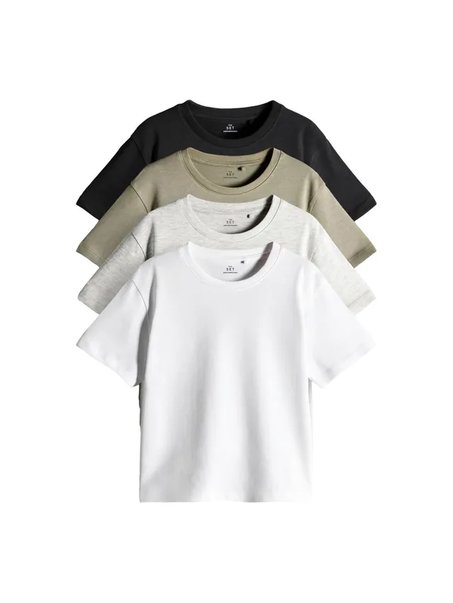 Next The Set T-Shirt Skater Ragazzo Cotone Pesante 4 Pezzi