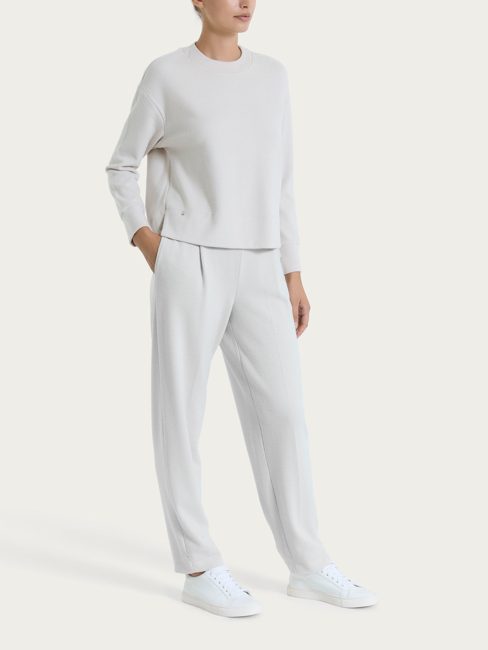 Ragno Comfort Velvet felpa girocollo champignon