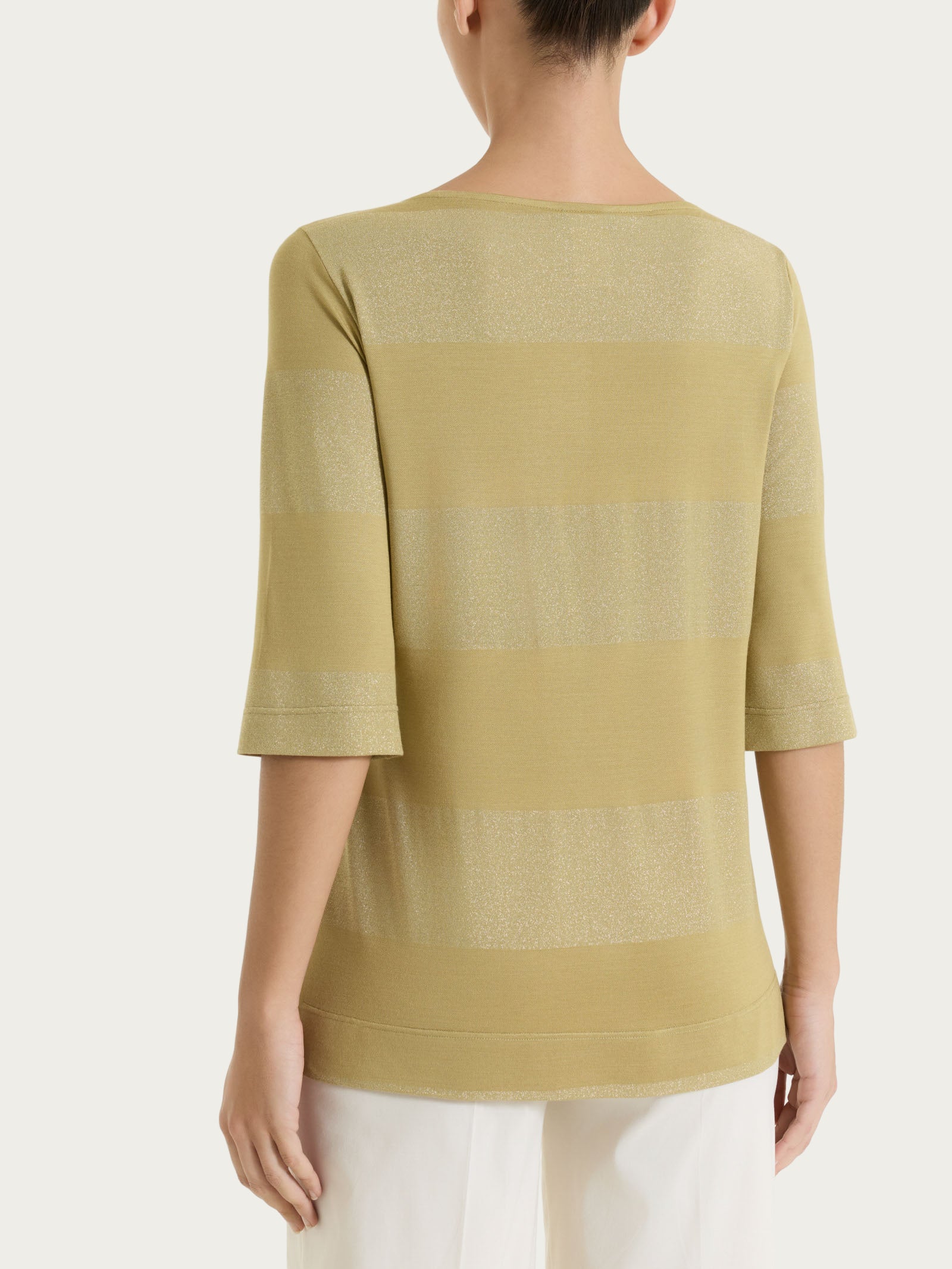 Ragno Summer Light Maglietta Barchetta Righe Fant. Khaki lurex
