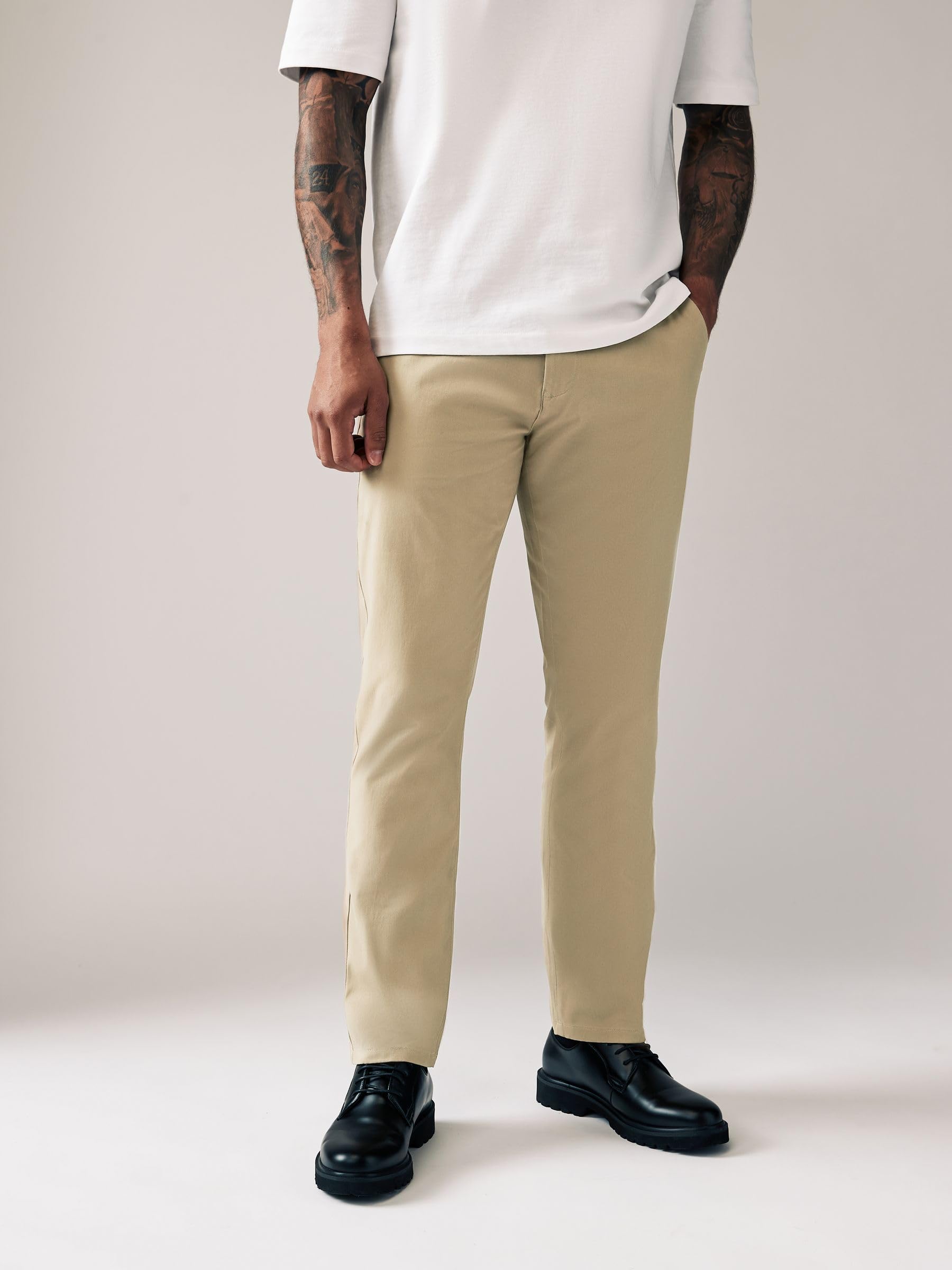 Next pantaloni chino slim stone 40/31 cotone elasticizzato