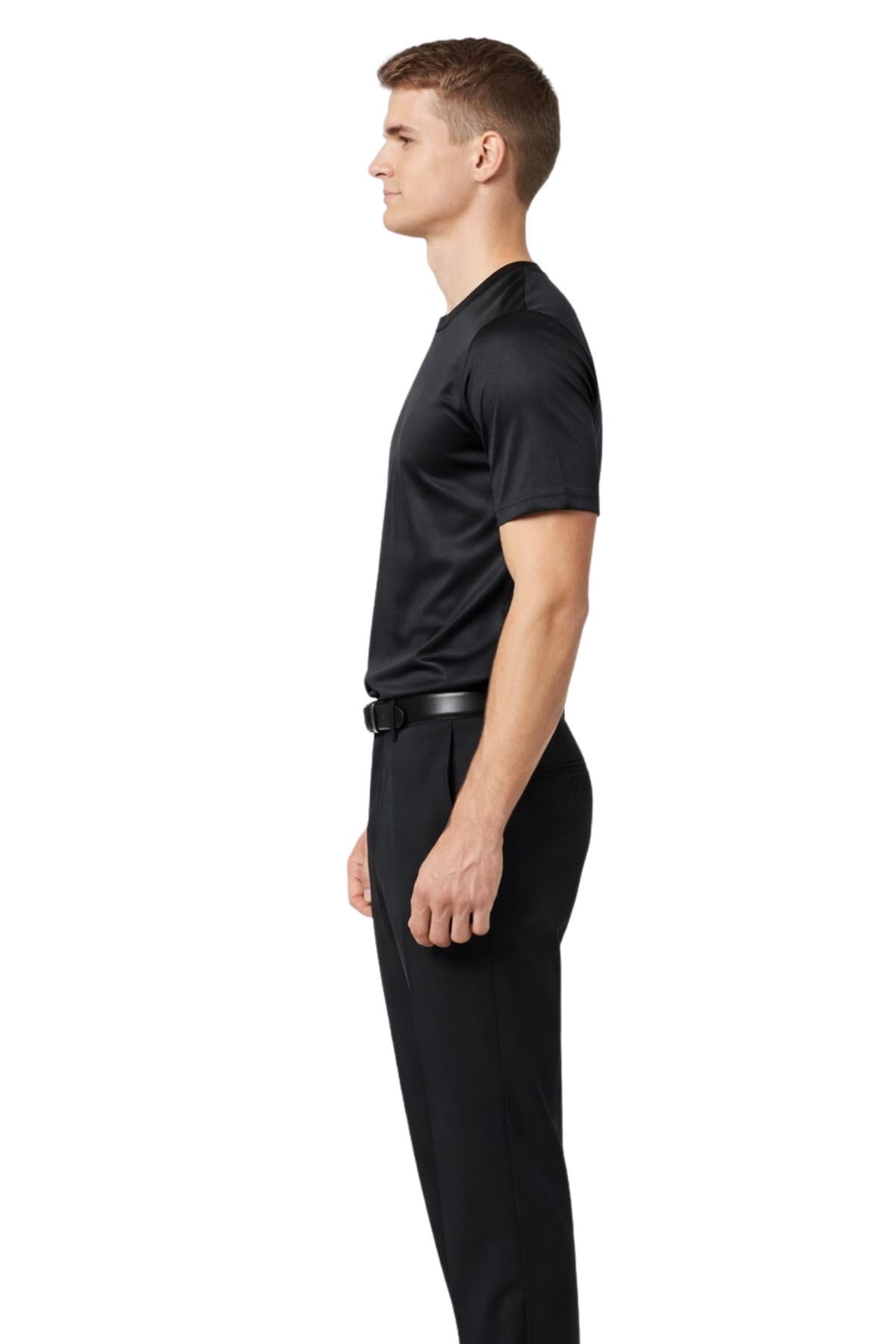 Lady C t-shirt uomo cotone makò nera 3XL elegante irrestringibile