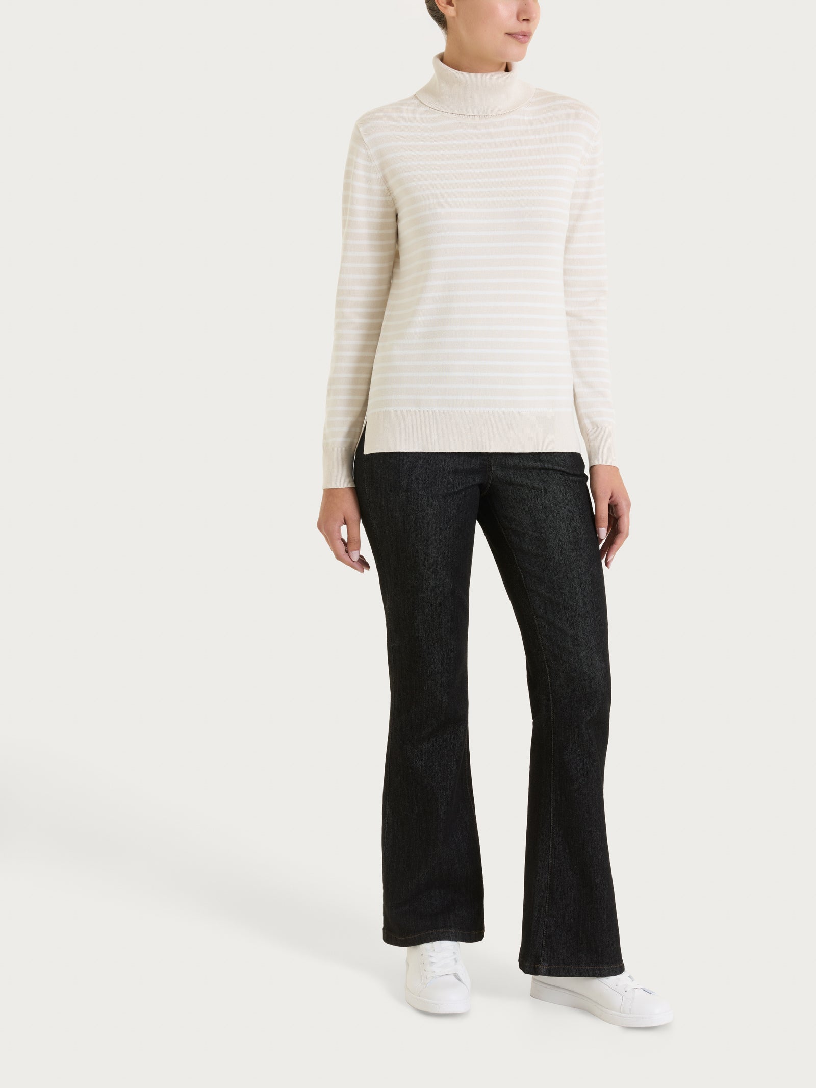 Ragno Four Seasons Dolcevita Rigata Donna Champignon