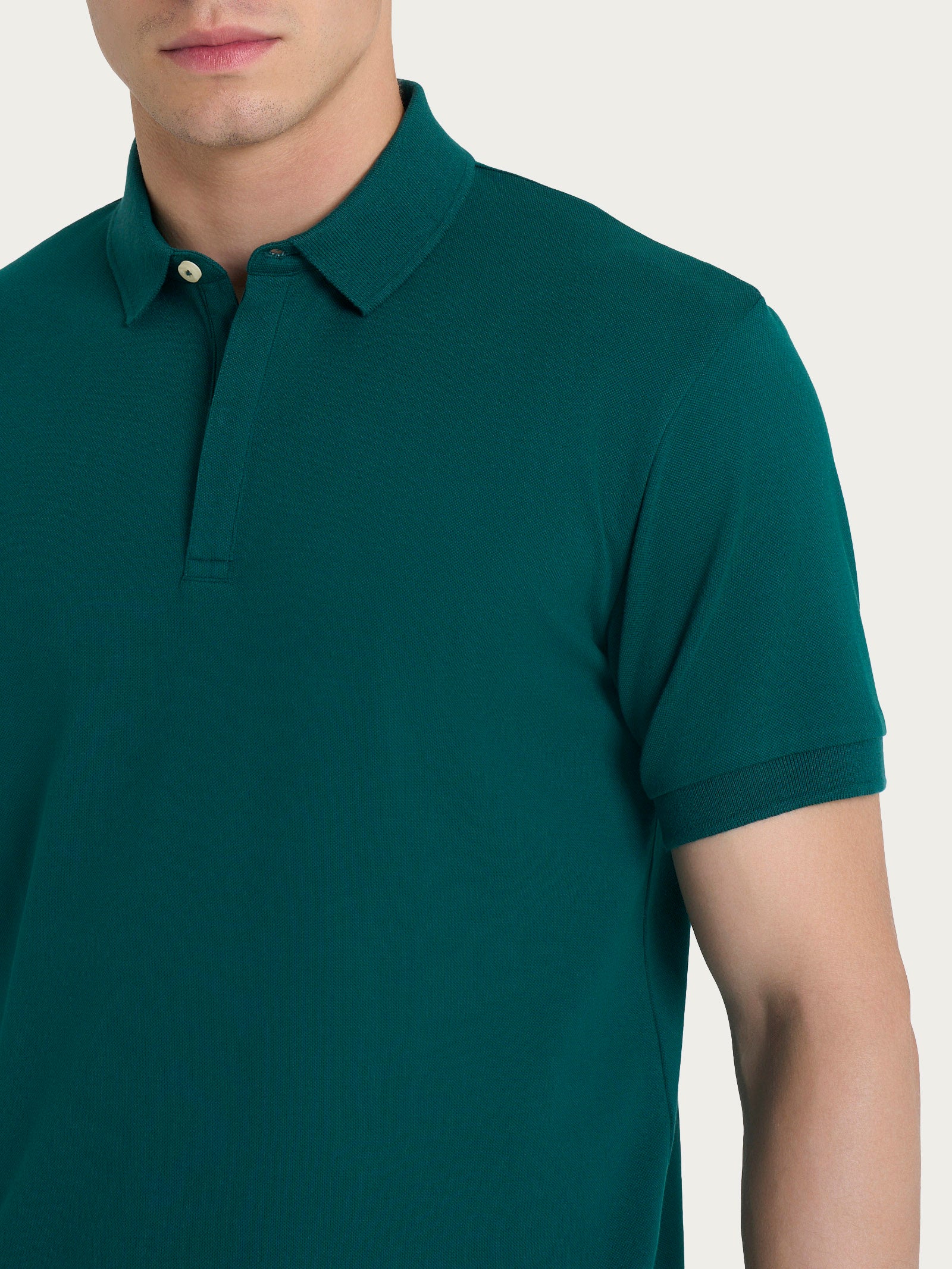 Ragno Cotton Piquet polo rain forest cotone uomo