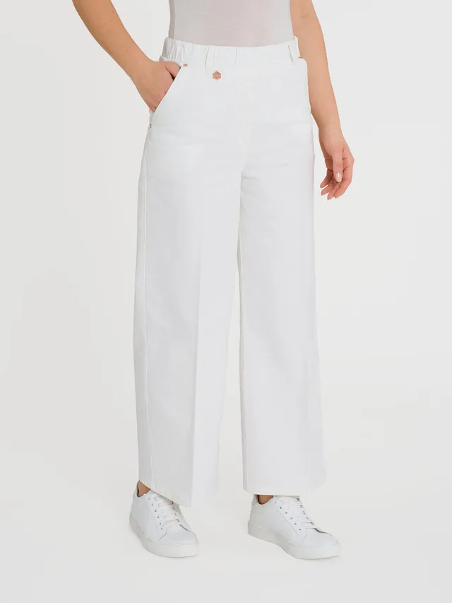 Ragno Light Denim Jeans Ampio Bianco in cotone