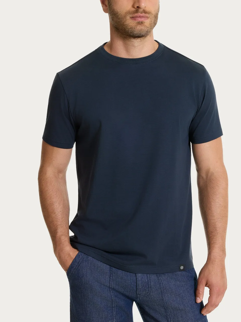 Ragno Ultralight maglietta girocollo bleu leggera