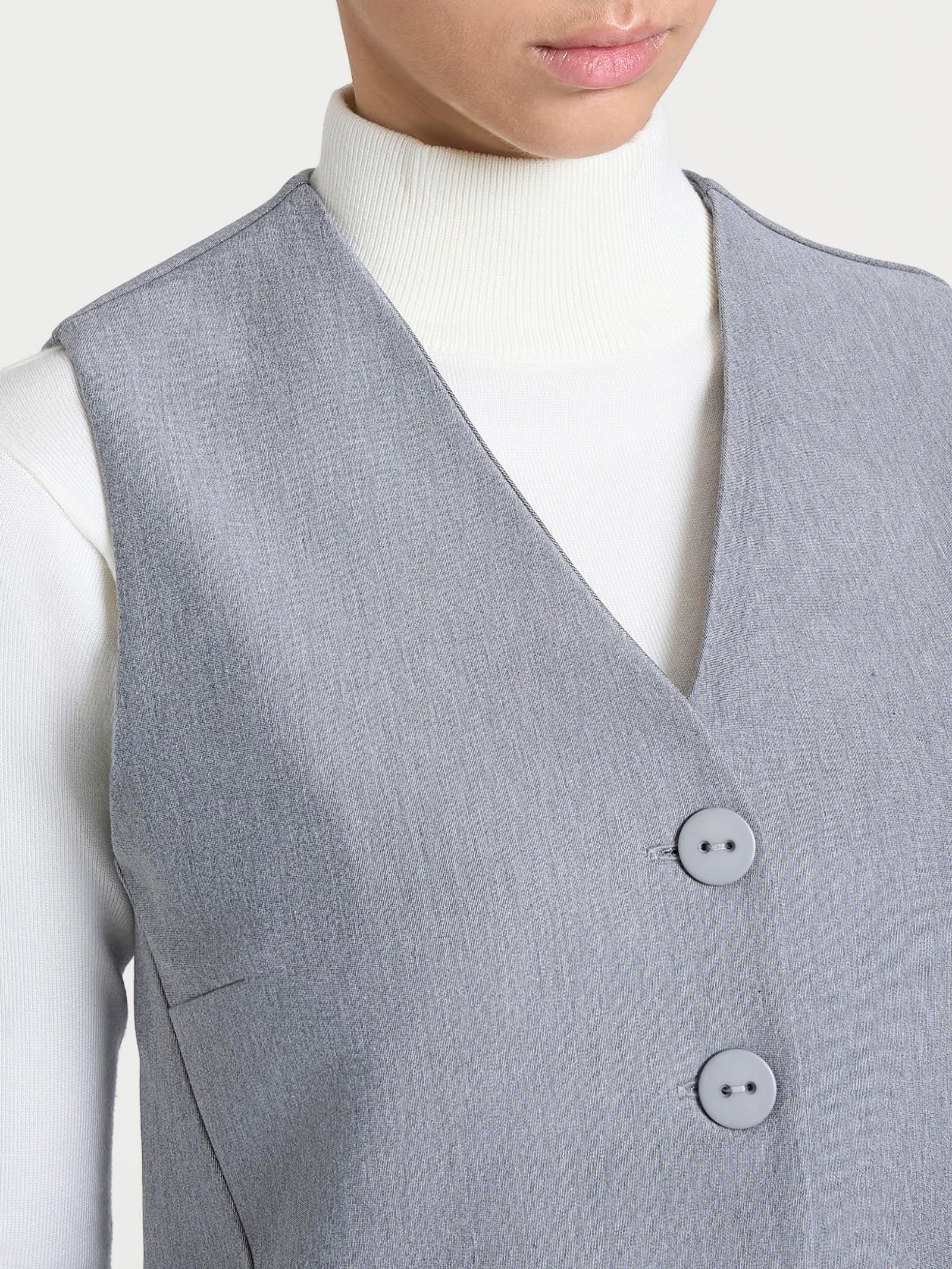 Ragno Compact gilet 4 bottoni grigio Grigio Mel.