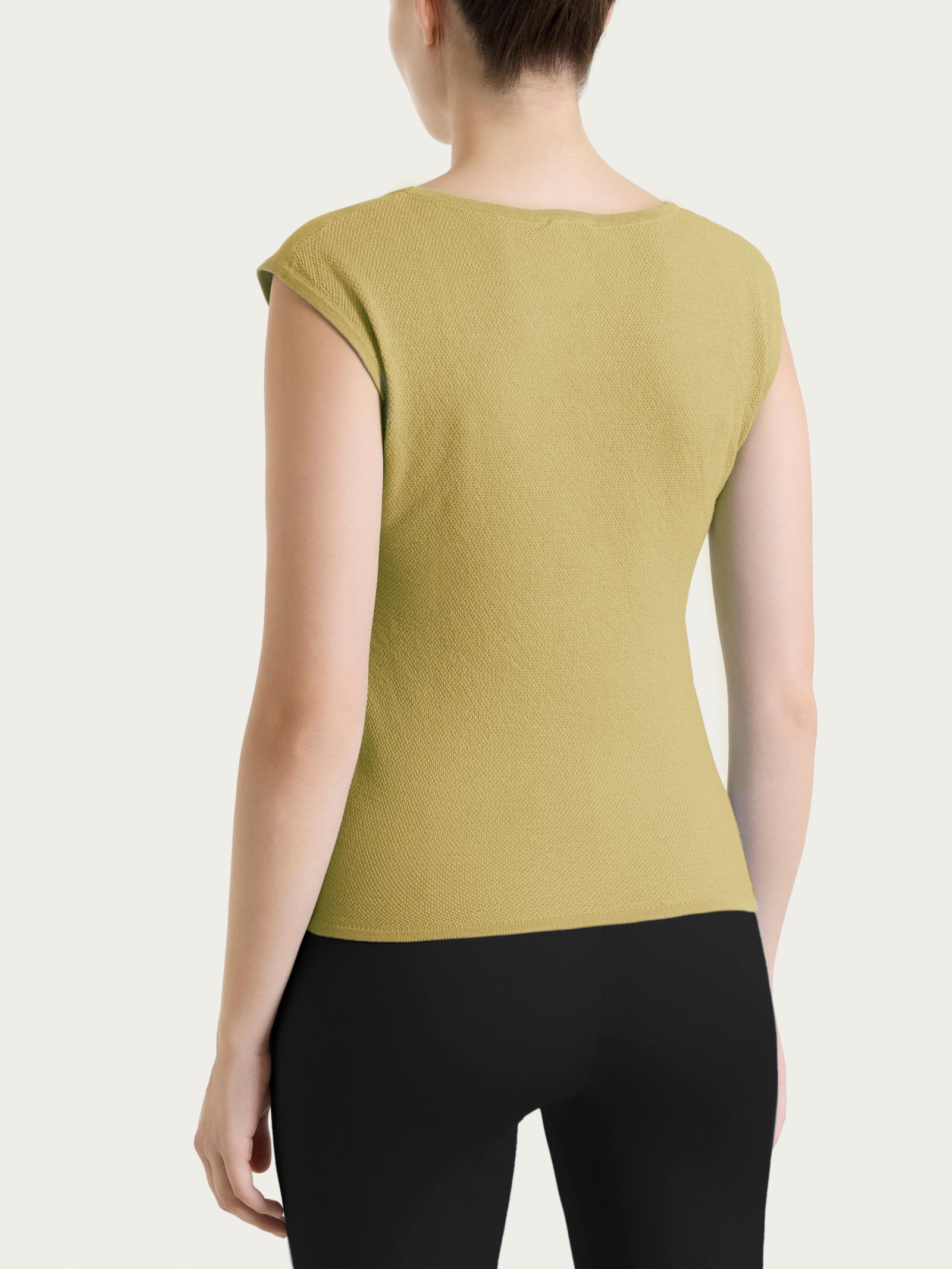 Ragno Puro Cotone piquet gilet verde Khaki