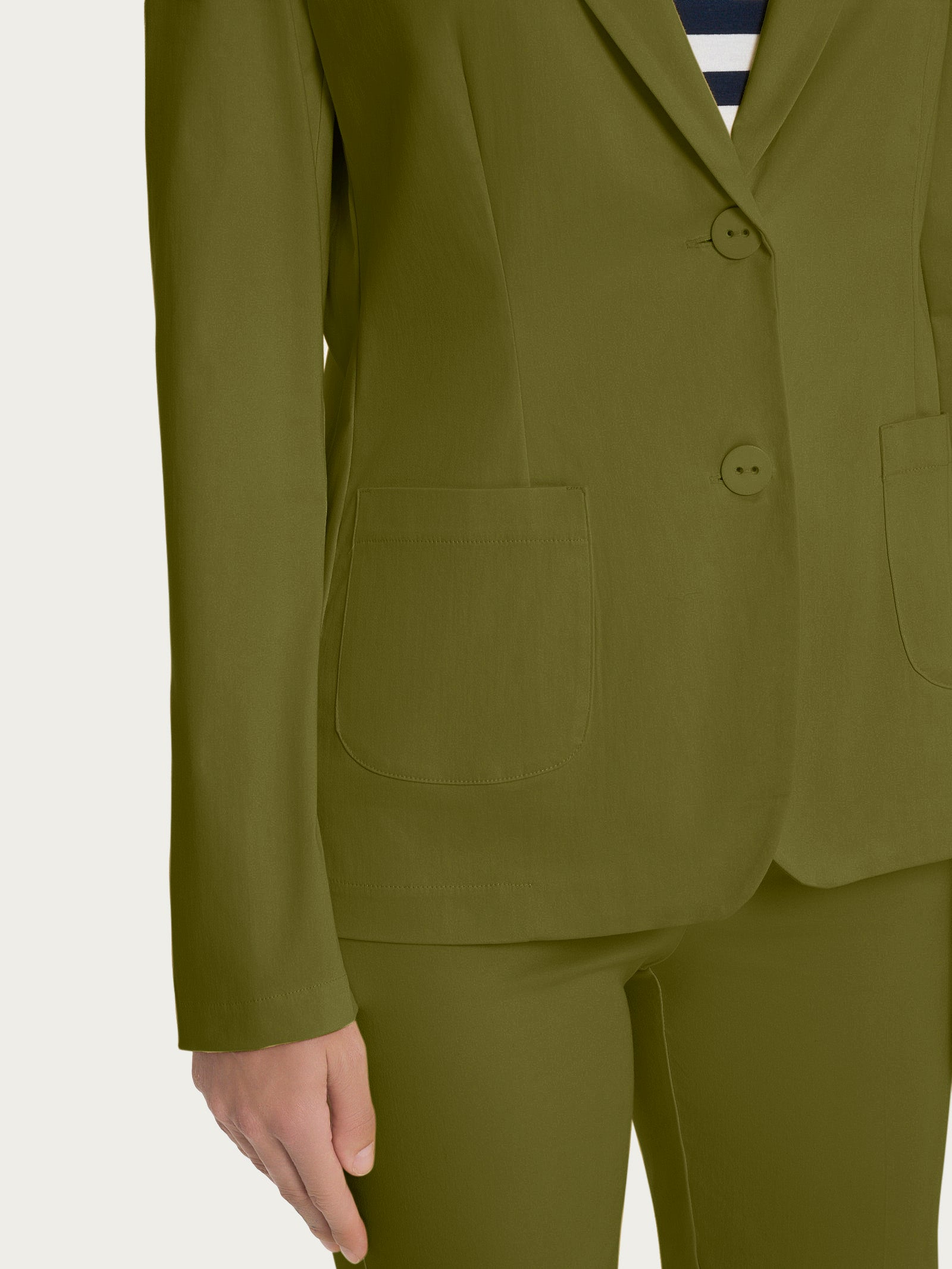 Ragno Blazer due bottoni Satin Power cotone verde regular