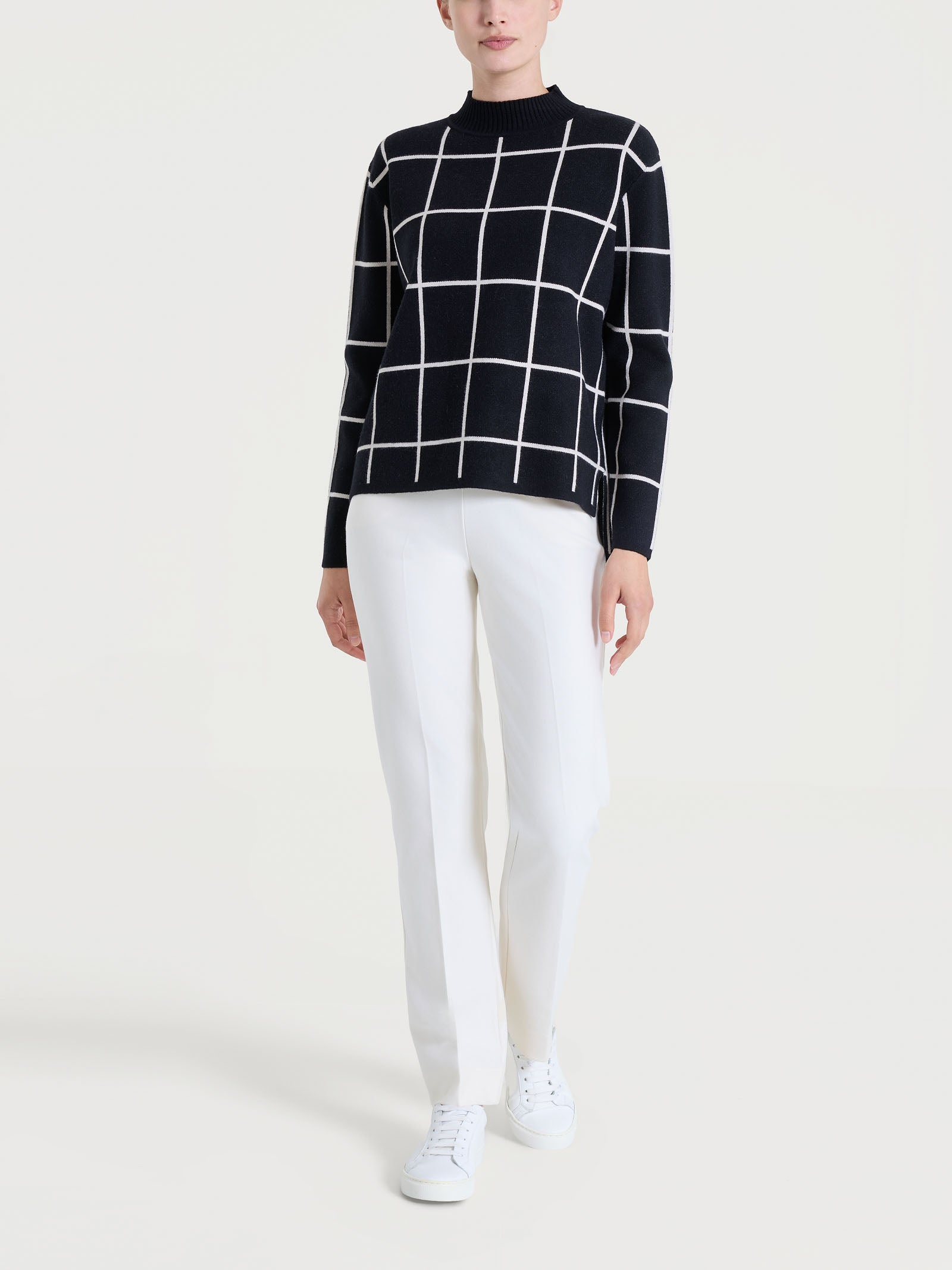 Ragno Super Soft lupetto fantasia check nero caldo