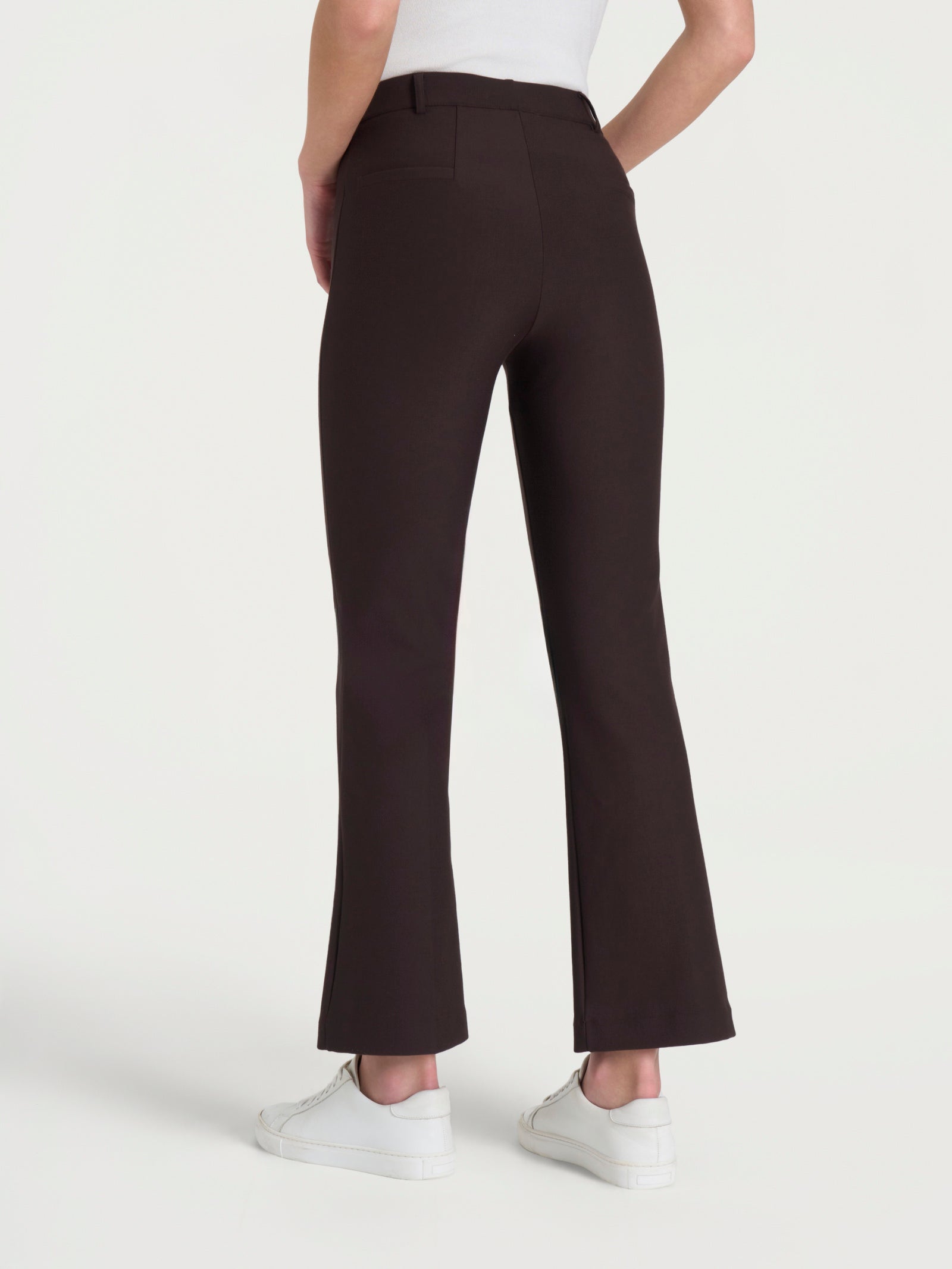 Ragno Compact pantalone flare donna caviglia chocolate