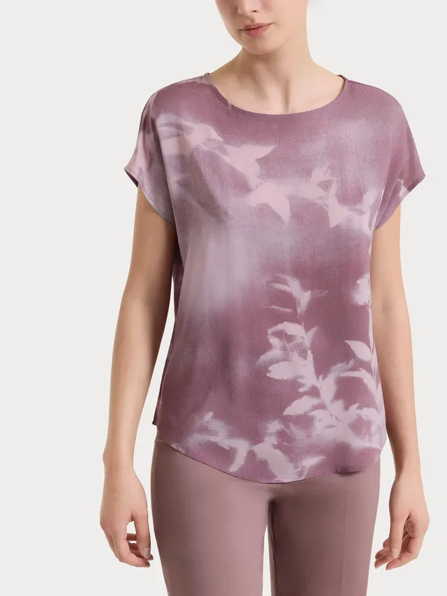 Ragno EcoSeta blusa manica corta Fant. Sphinx floreale viscosa