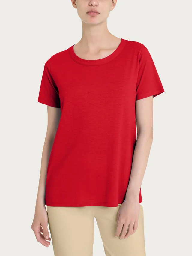 Ragno Jersey Cotone T-shirt Girocollo Salsa Puro Cotone