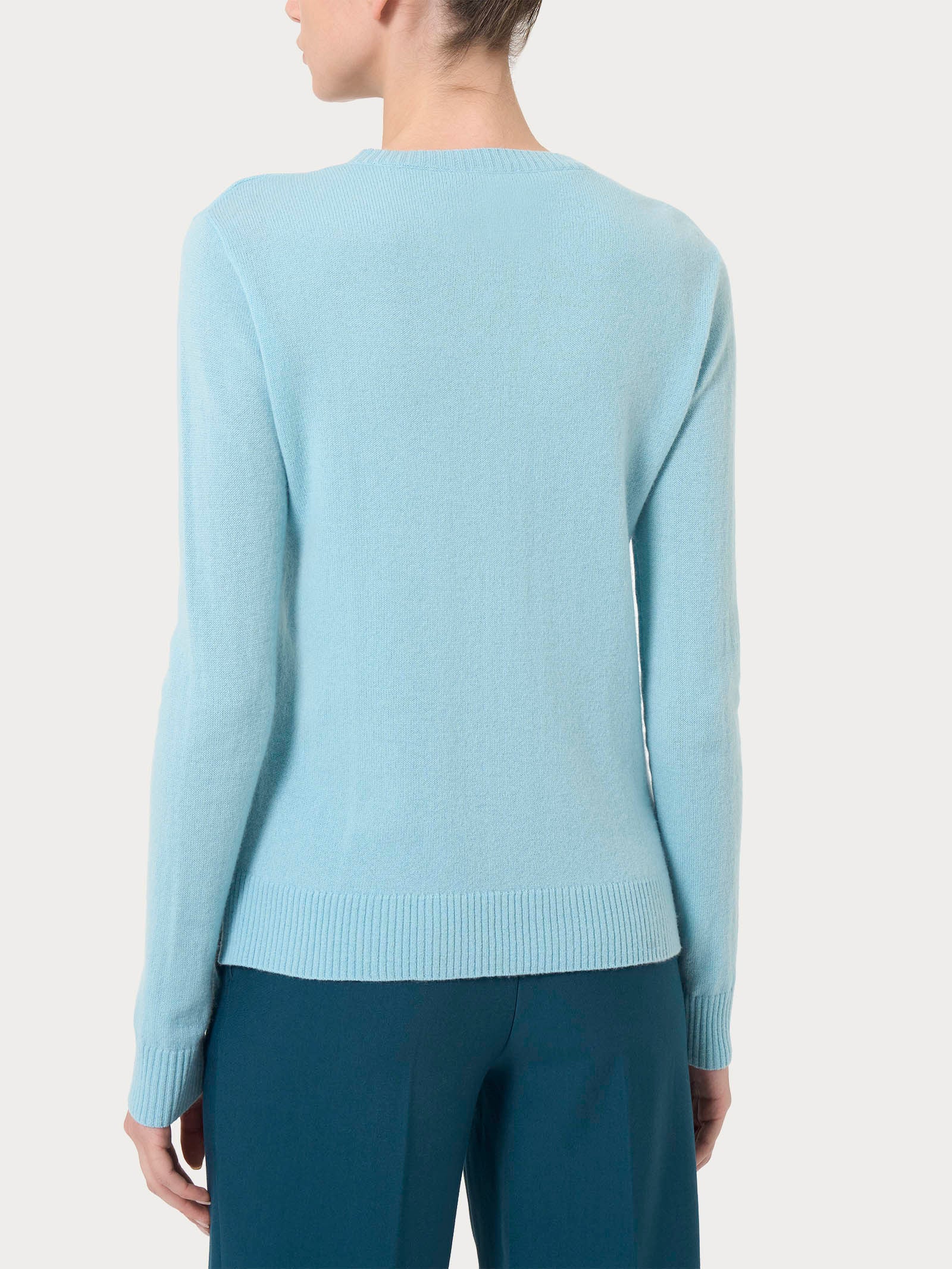 Ragno Merino Soft Maglia Girocollo Nile Blue cashmerino
