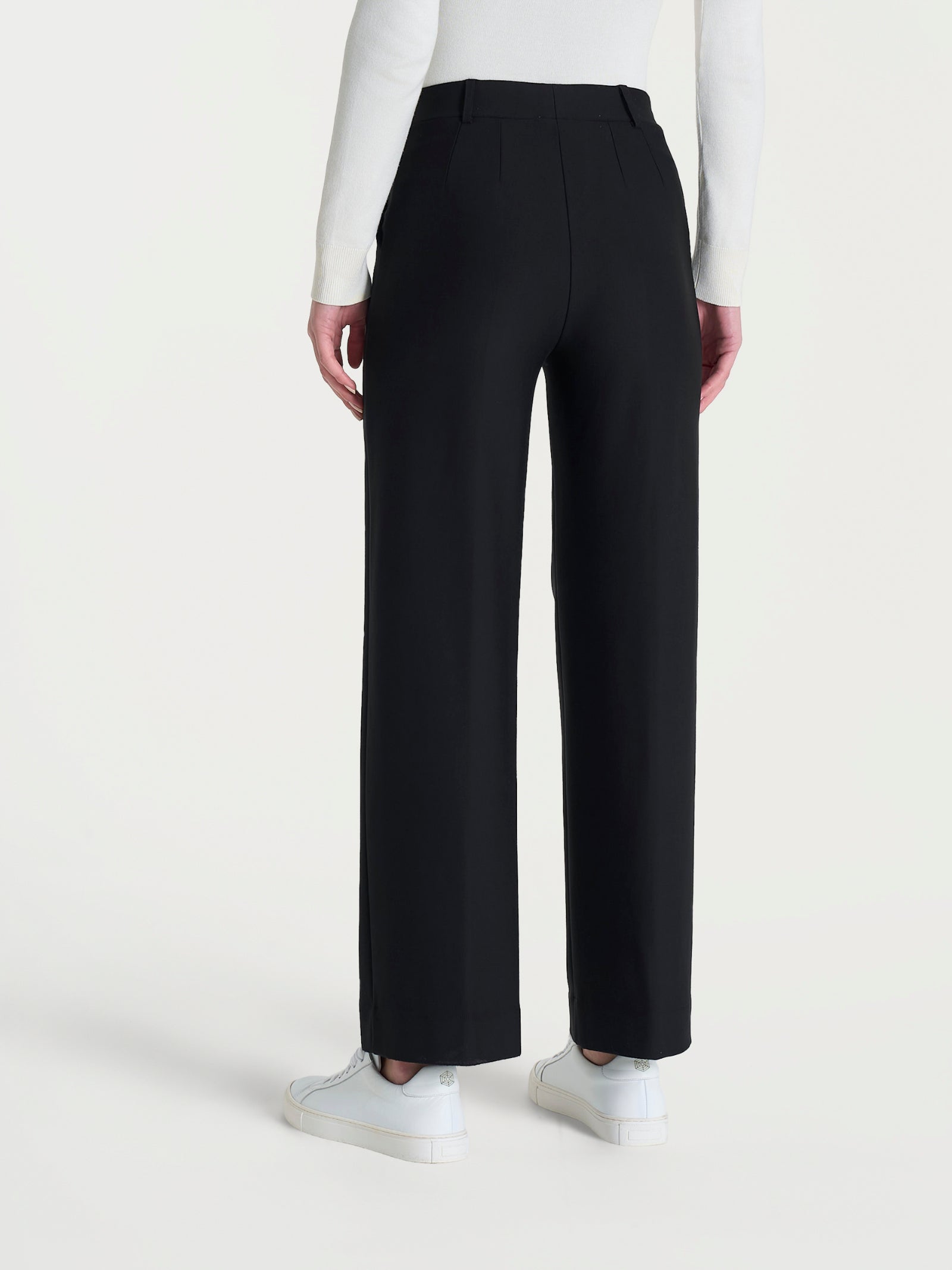 Ragno Compact pantalone ampio caviglia nero elasticizzato